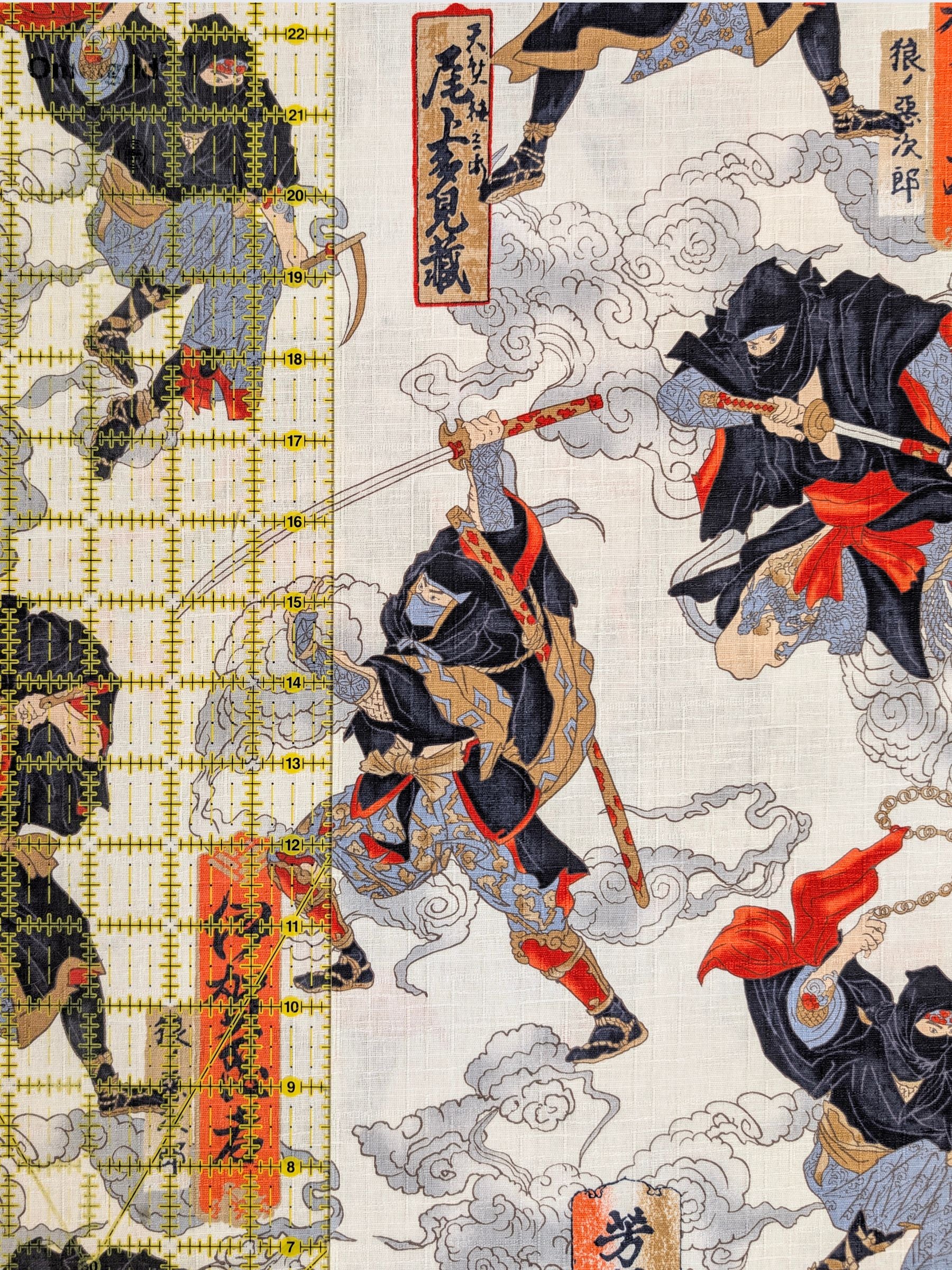 Hokkoh - Traditional Shinobi Cotton Dobby Fabric - White