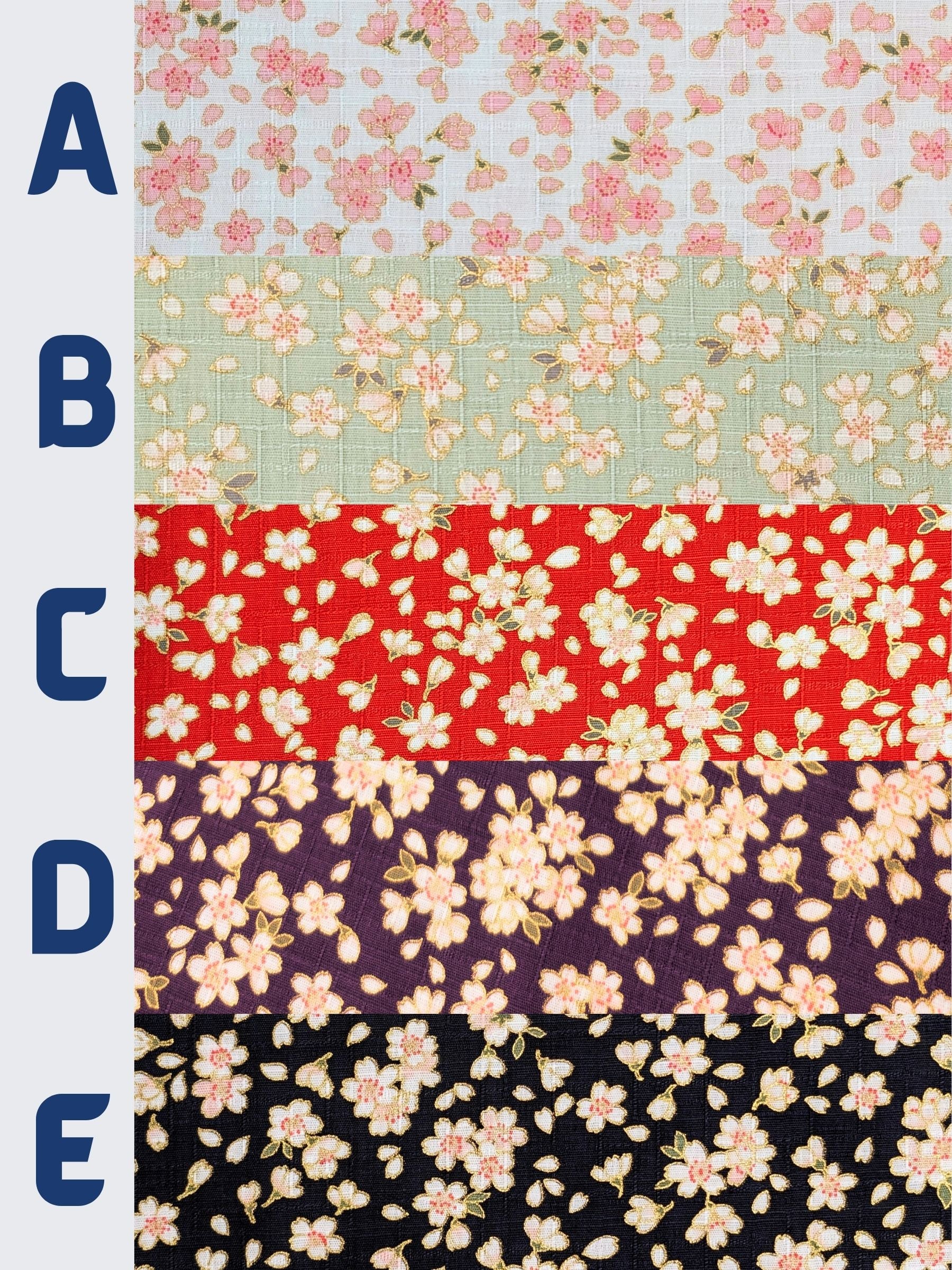 Hokkoh - Tiny Golden Cherry Blossoms Cotton Dobby Fabric - Purple
