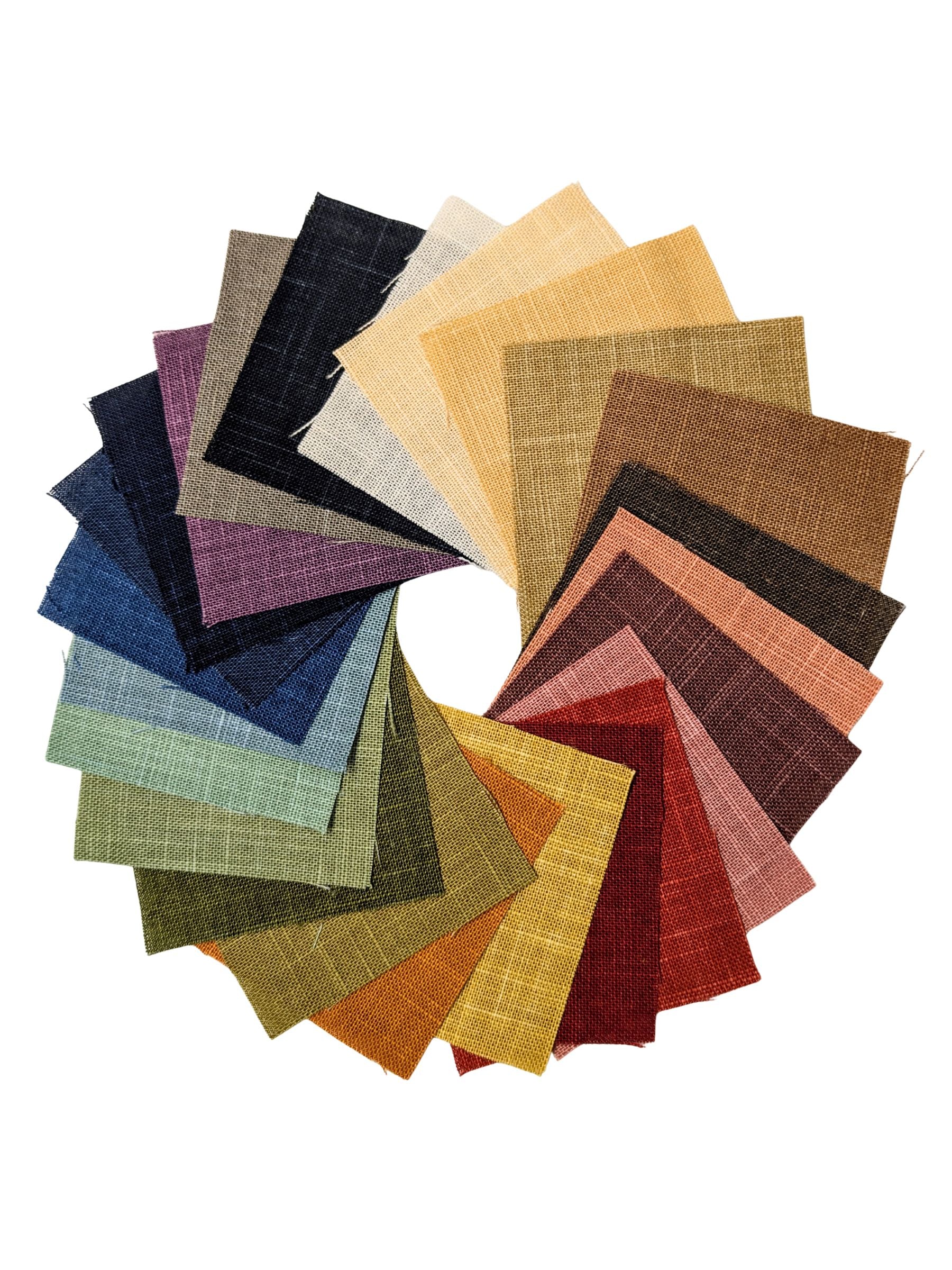 Sevenberry - SWATCHES Yarn Dyed Heathered Solid Cotton Fabric - 24 Colors