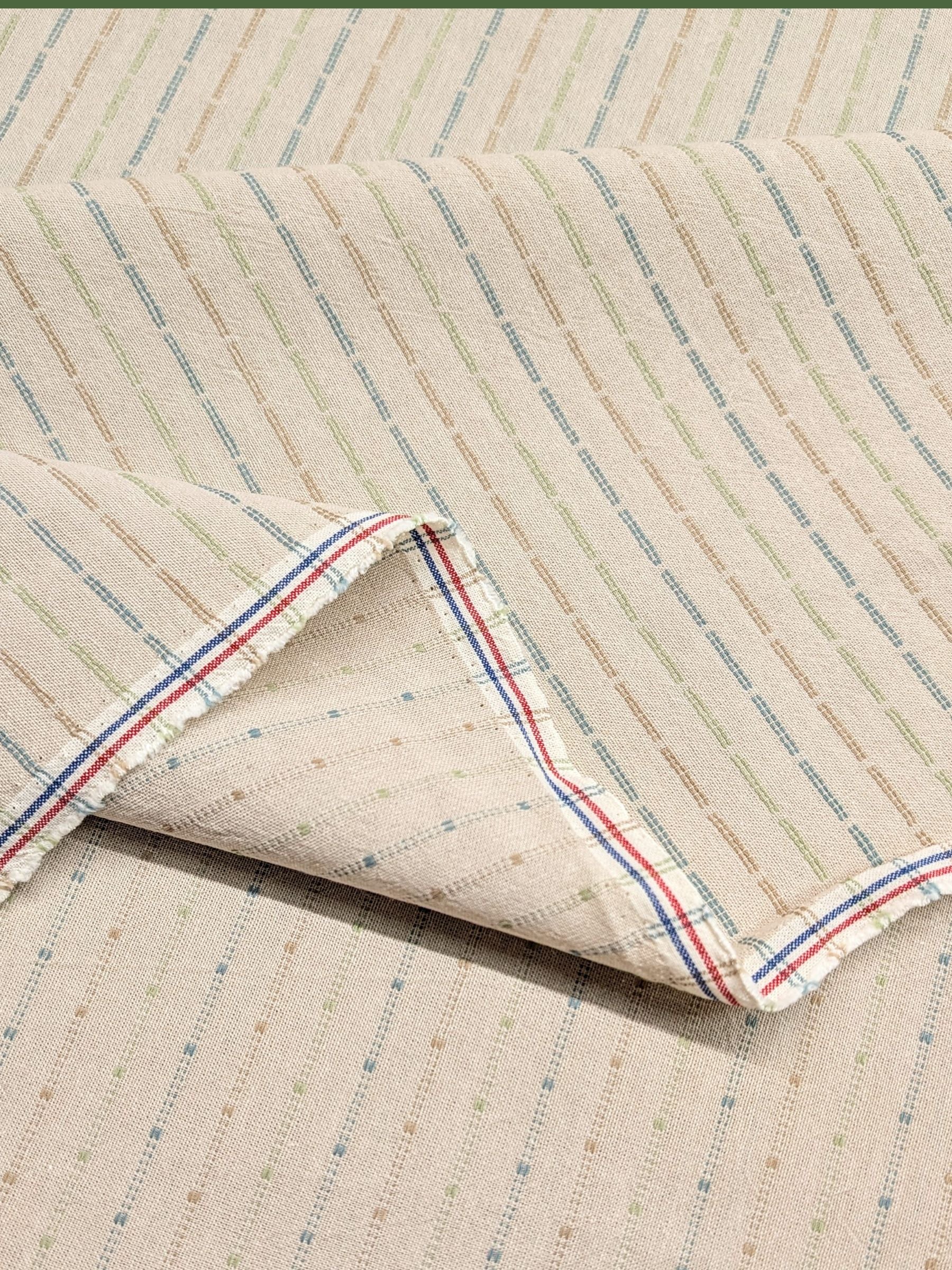 Textile Pantry - Lined Yarn Dyed Cotton Taupe Fabric - Beige