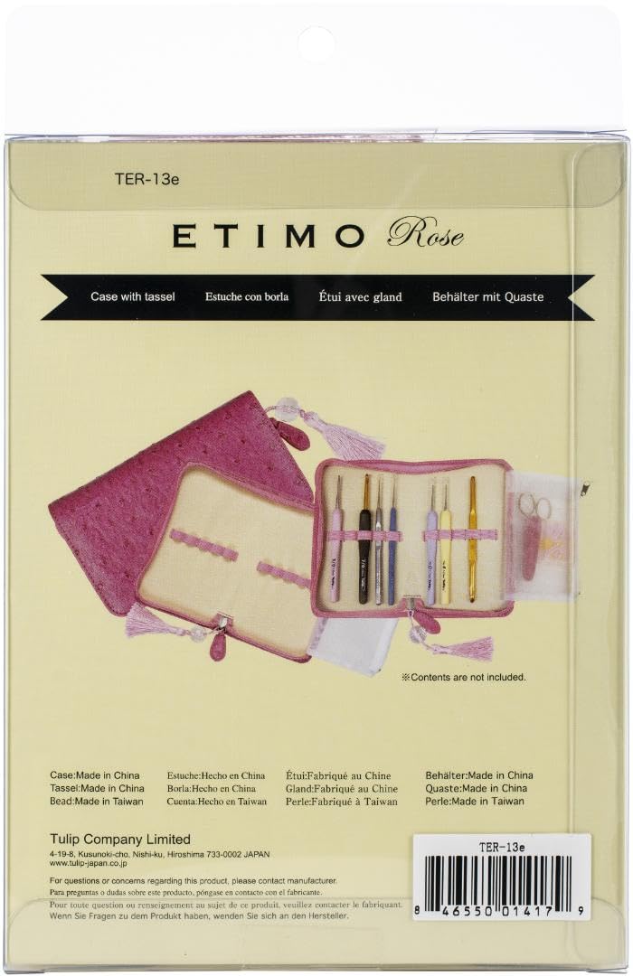 Tulip - Case with Tassels for "Etimo" Crochet Hooks - Rose Pink