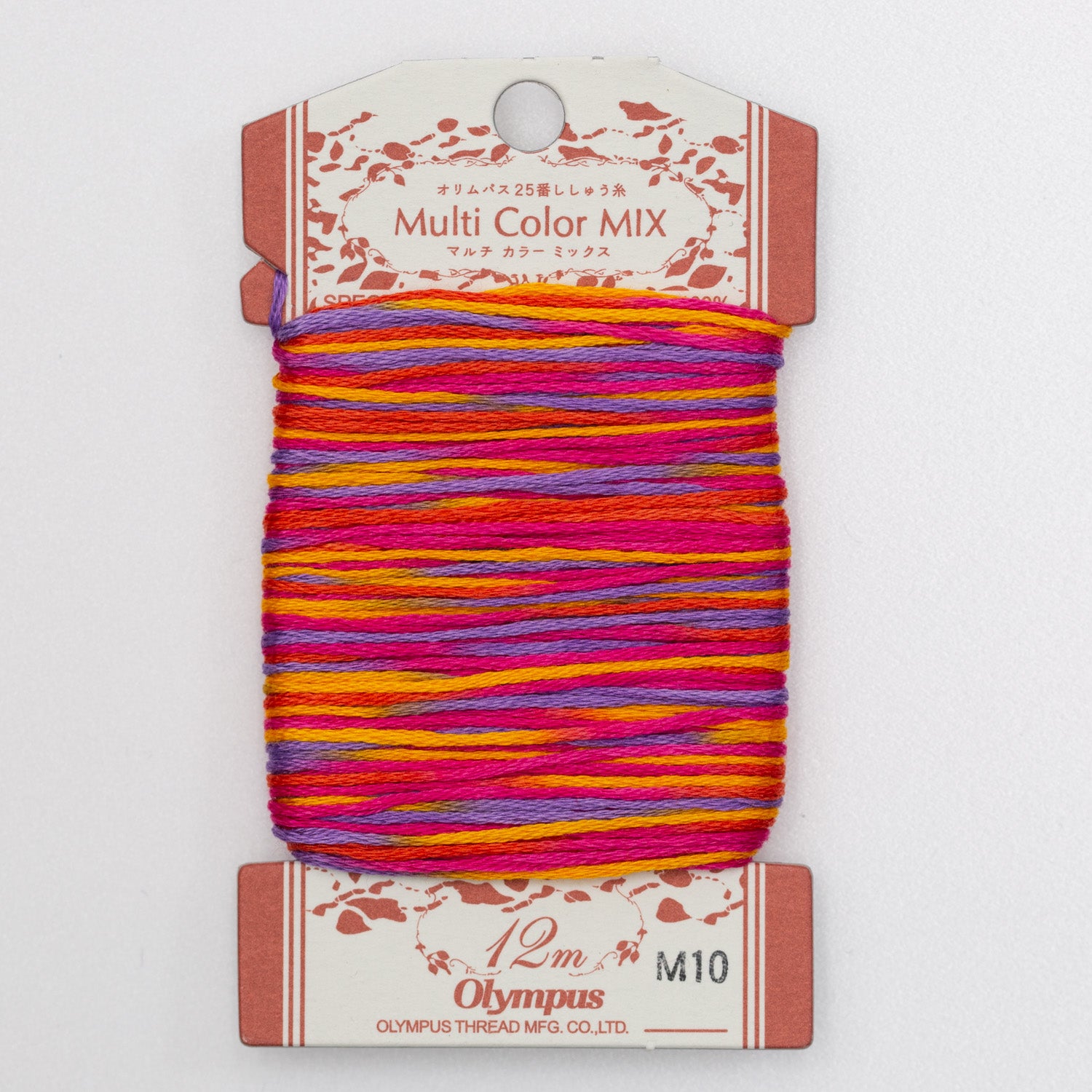 Olympus - Multi Color Mix No.25 Cotton Embroidery Floss 12m Card - M10 Pink Purple