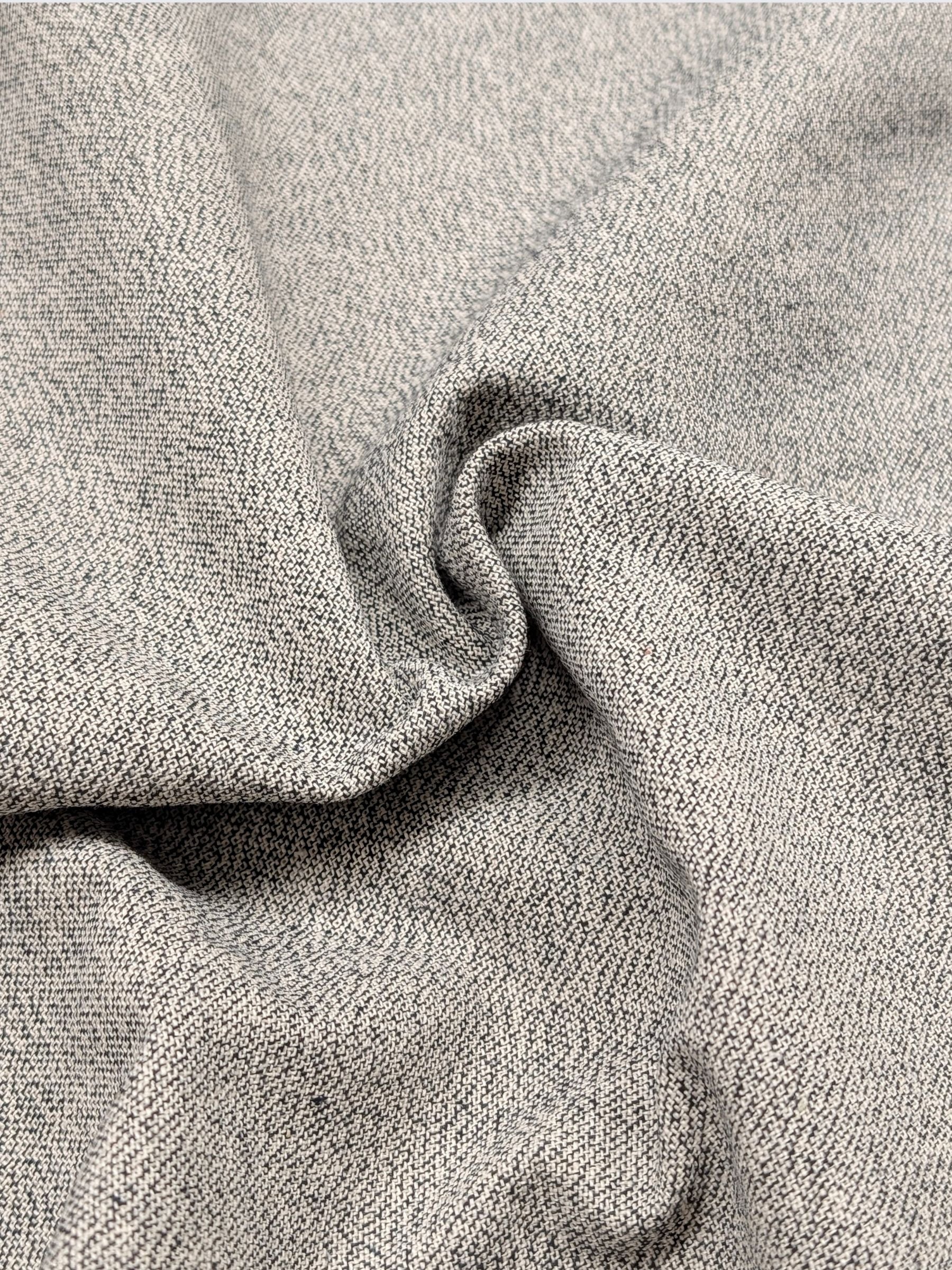 Cosmo - Heathered Yarn Dyed Cotton Fabric - White