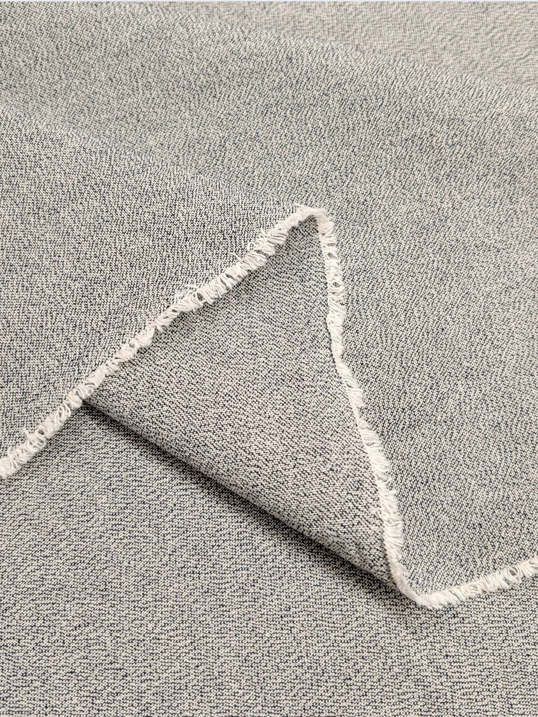Cosmo - Heathered Yarn Dyed Cotton Fabric - White