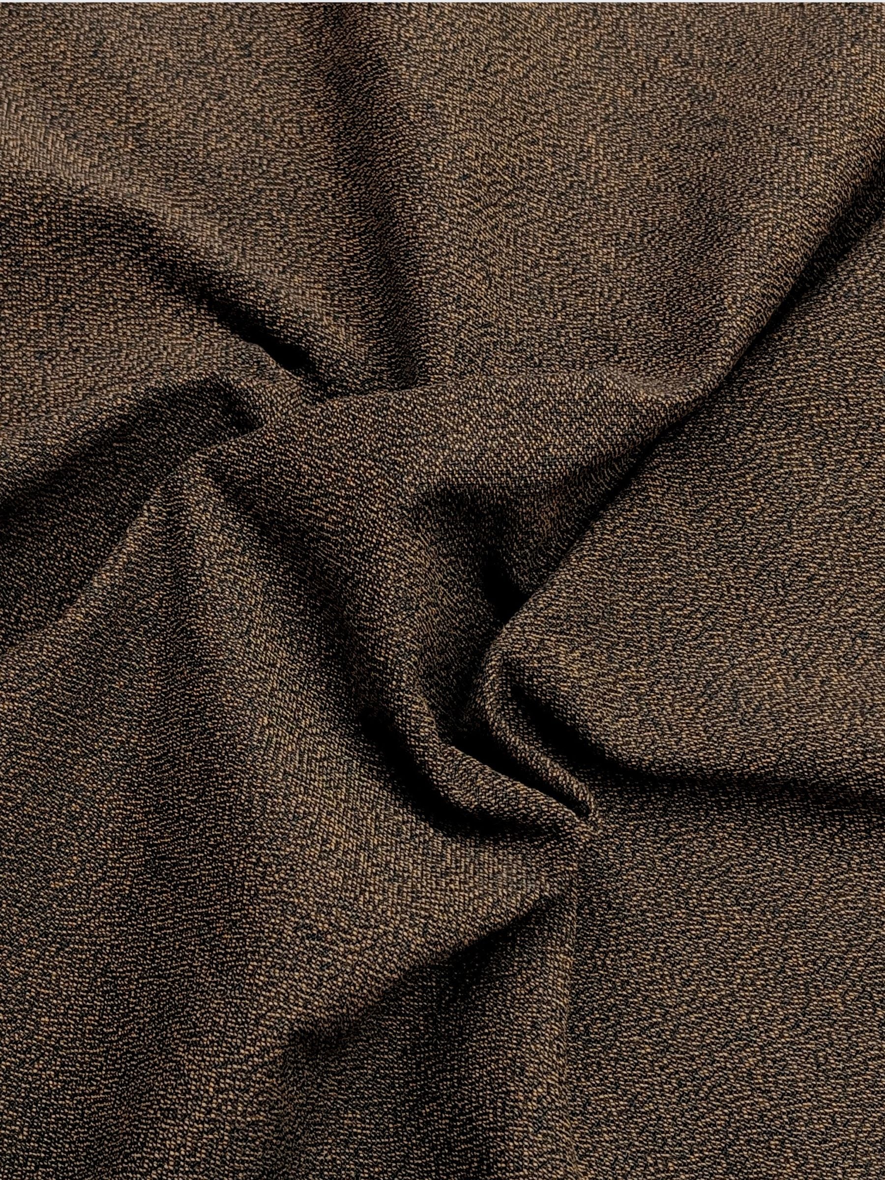 Cosmo - Heathered Yarn Dyed Cotton Fabric - Dark Brown