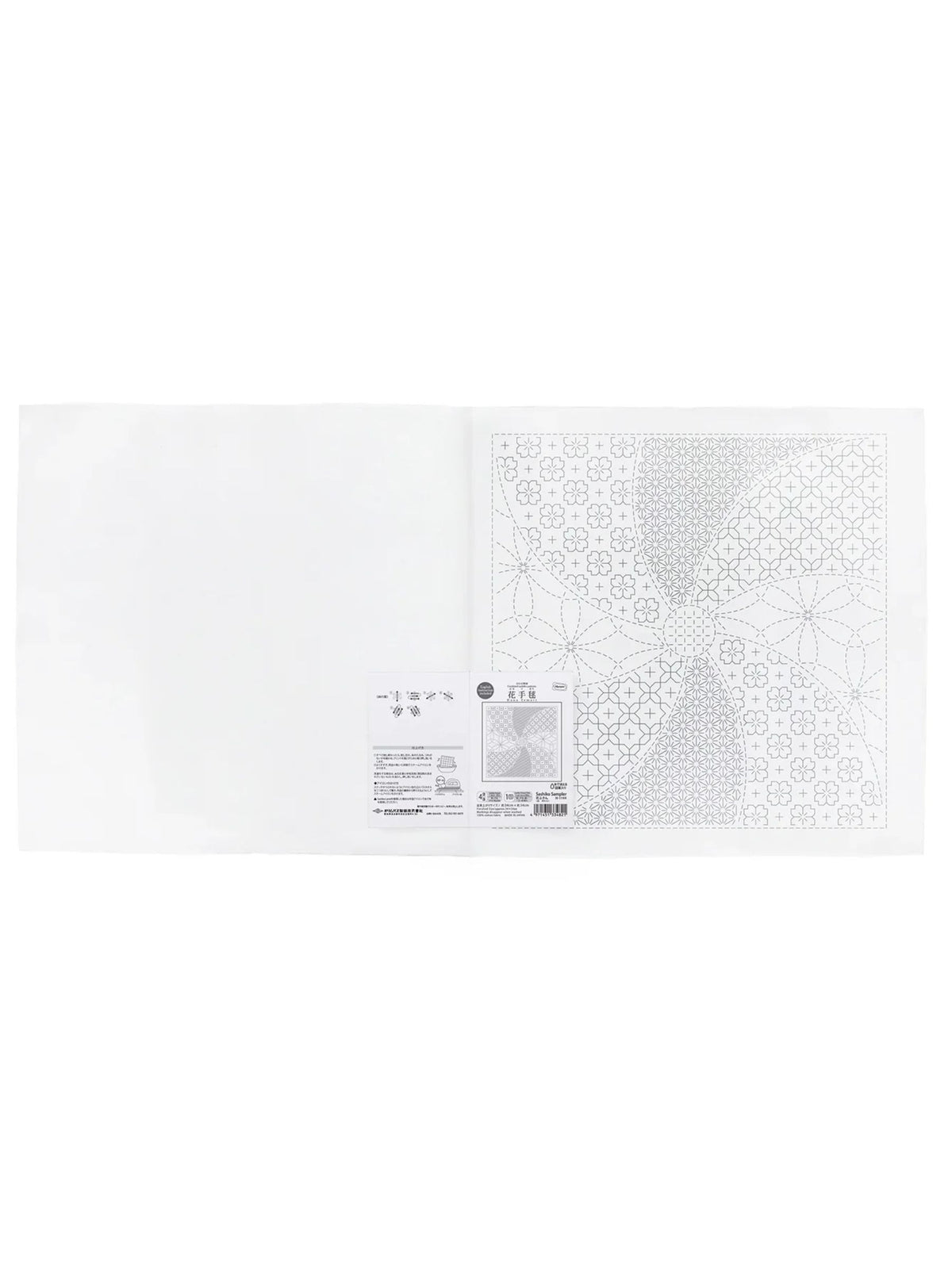 Olympus - Matching Patterns Collection "Flower Ball" Cotton Sashiko Sampler Cloth - White