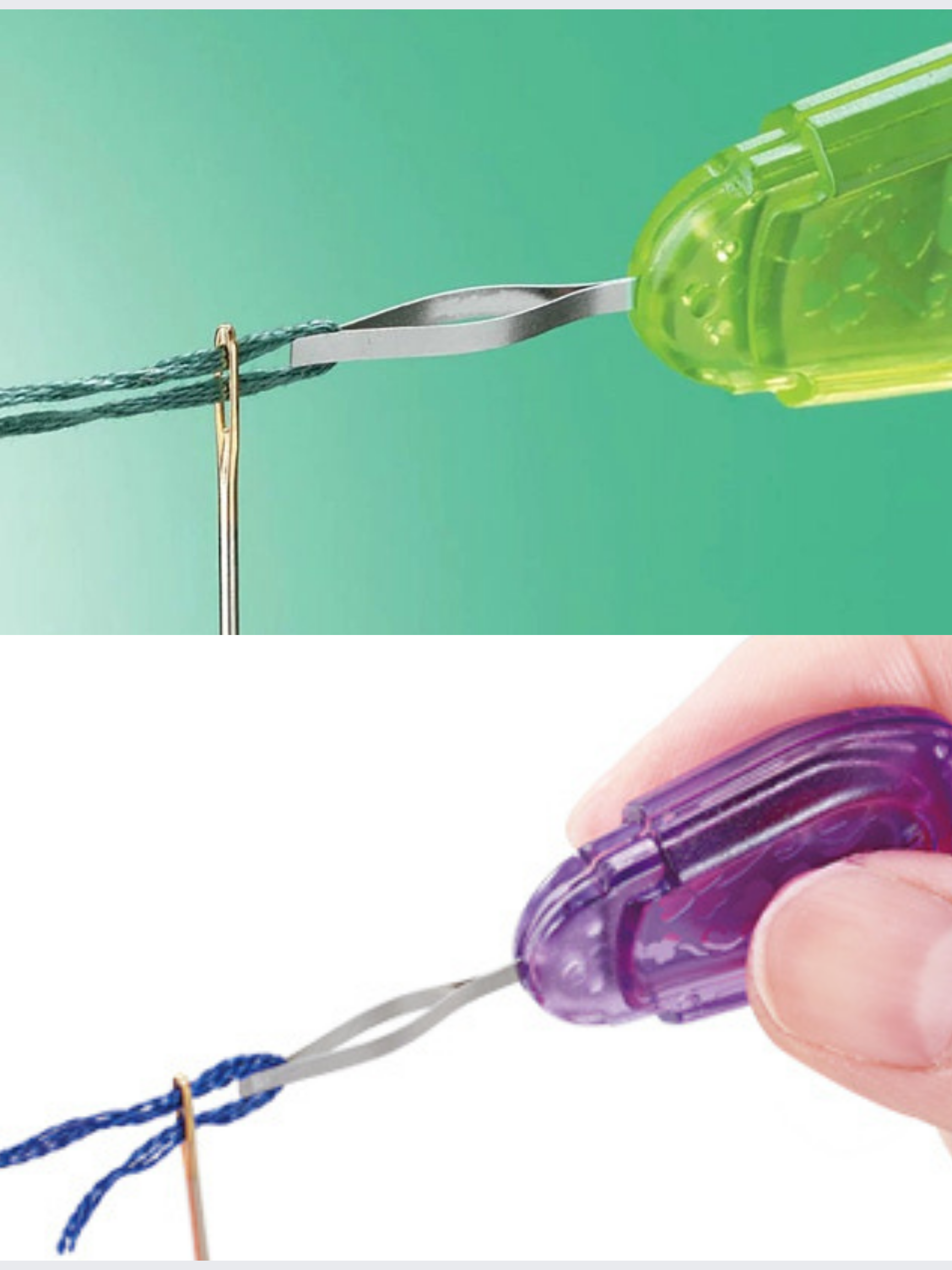 Clover - Embroidery Needle Threader - Green or Purple