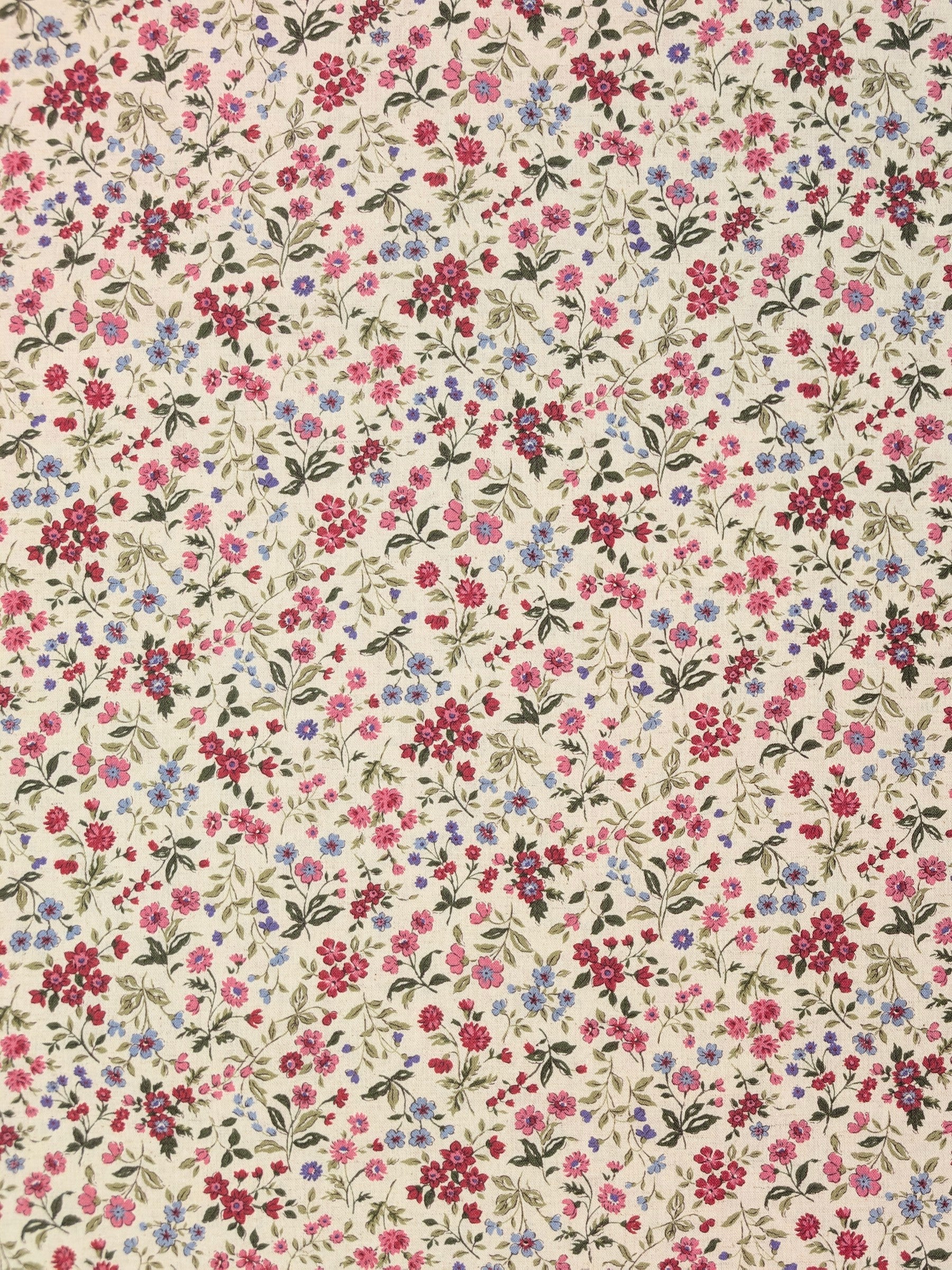 Kobayashi - Small Meadow Flowers Cotton Linen Sheeting Fabric