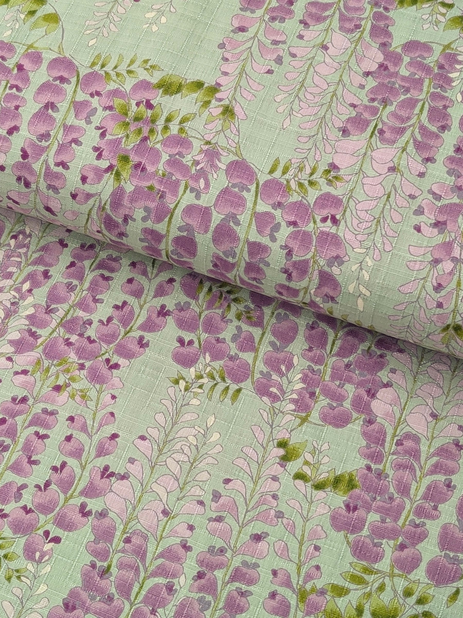Kobayashi - Hanging Wisteria Cotton Dobby Fabric - Mint