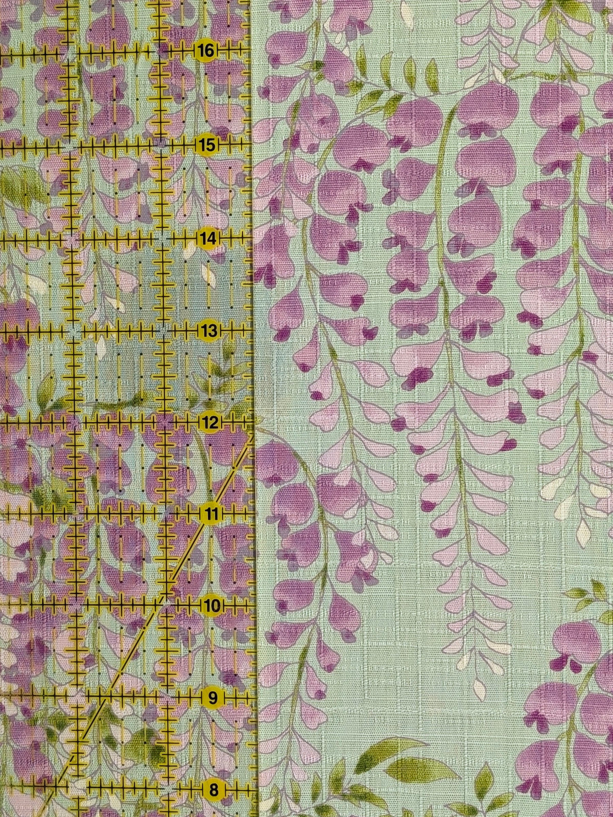 Kobayashi - Hanging Wisteria Cotton Dobby Fabric - Mint