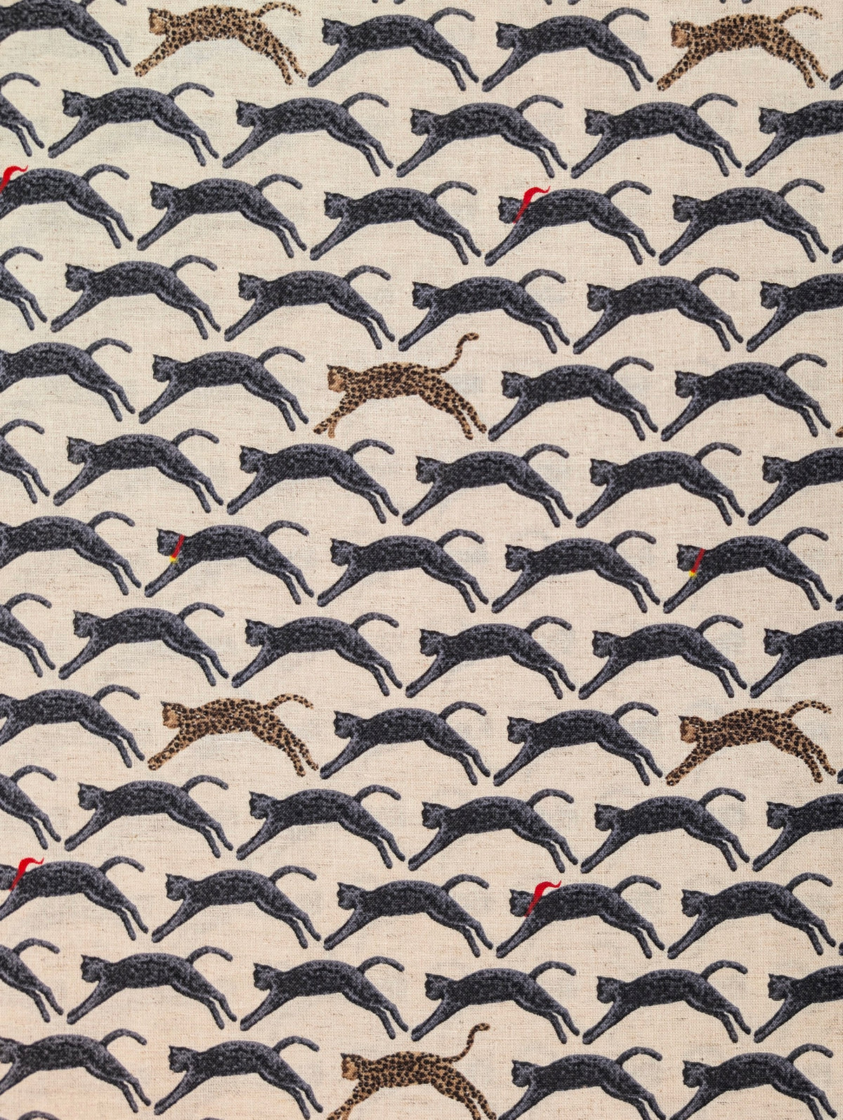 Kobayashi - Leaping Cats Cotton Sheeting Fabric