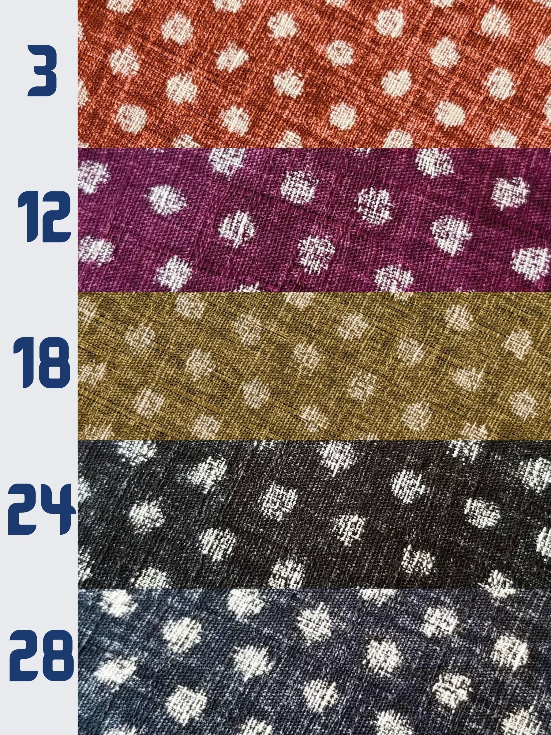 Morikiku - Small Dots Cotton Dobby Fabric - Coral