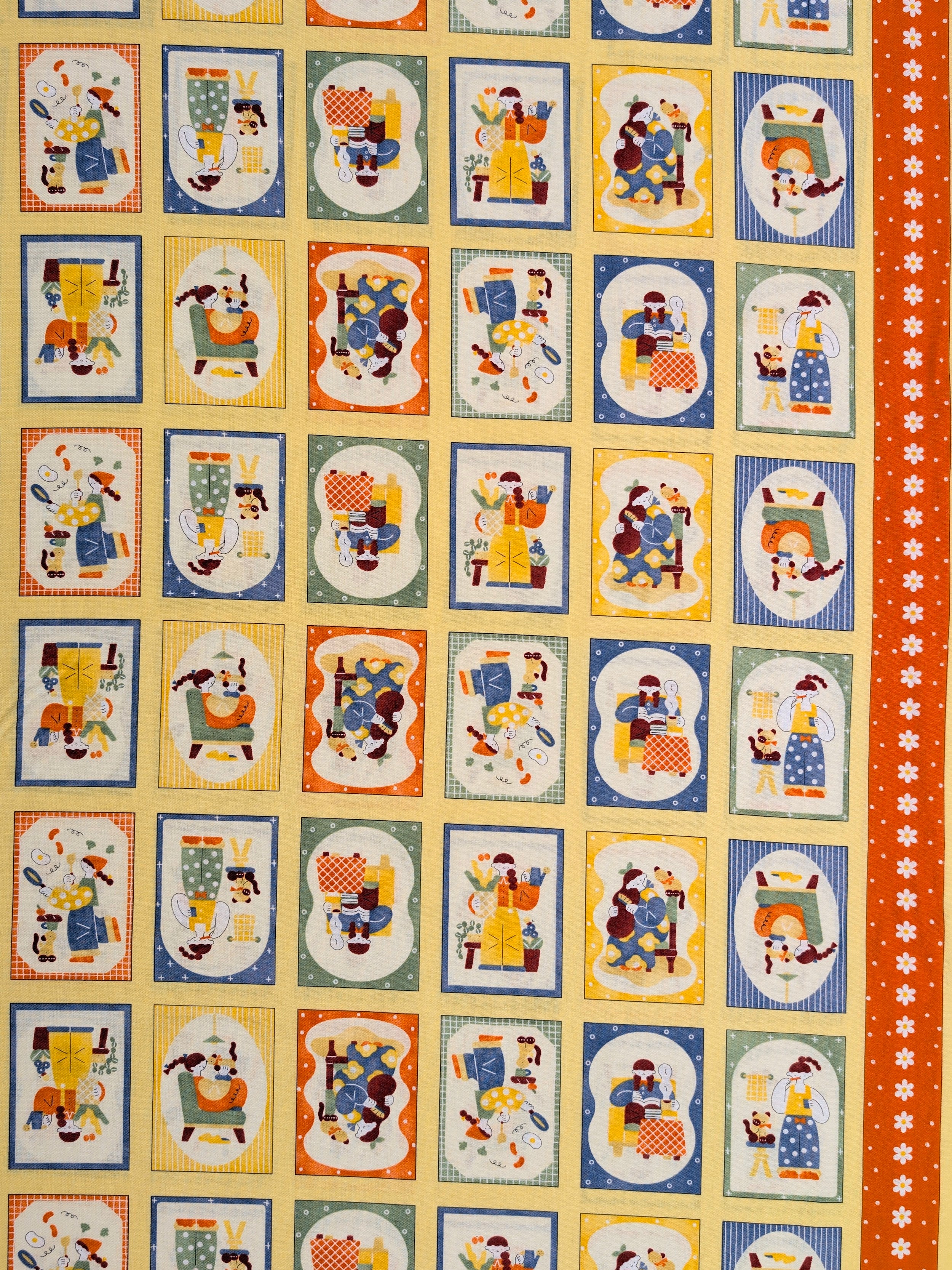 Cosmo - Scrapbook Ladies Cotton Sheeting Fabric - Yellow
