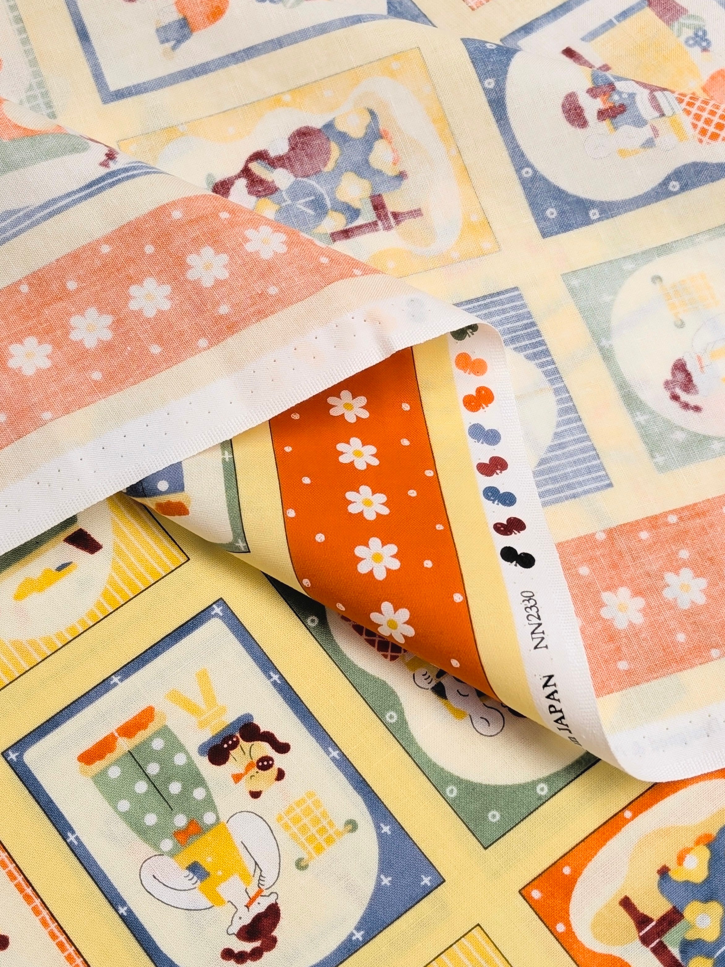 Cosmo - Scrapbook Ladies Cotton Sheeting Fabric - Yellow