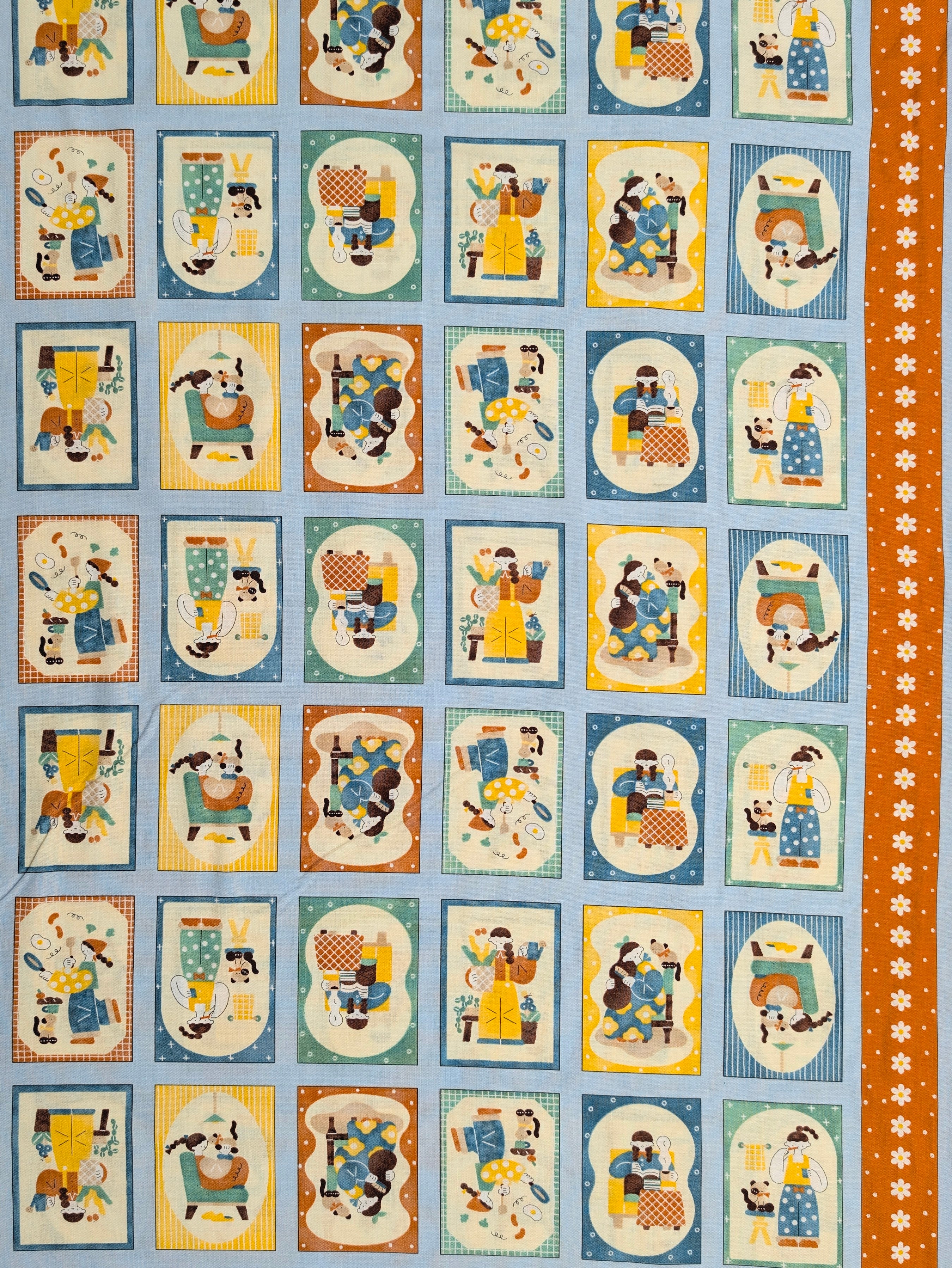 Cosmo - Scrapbook Ladies Cotton Sheeting Fabric - Blue