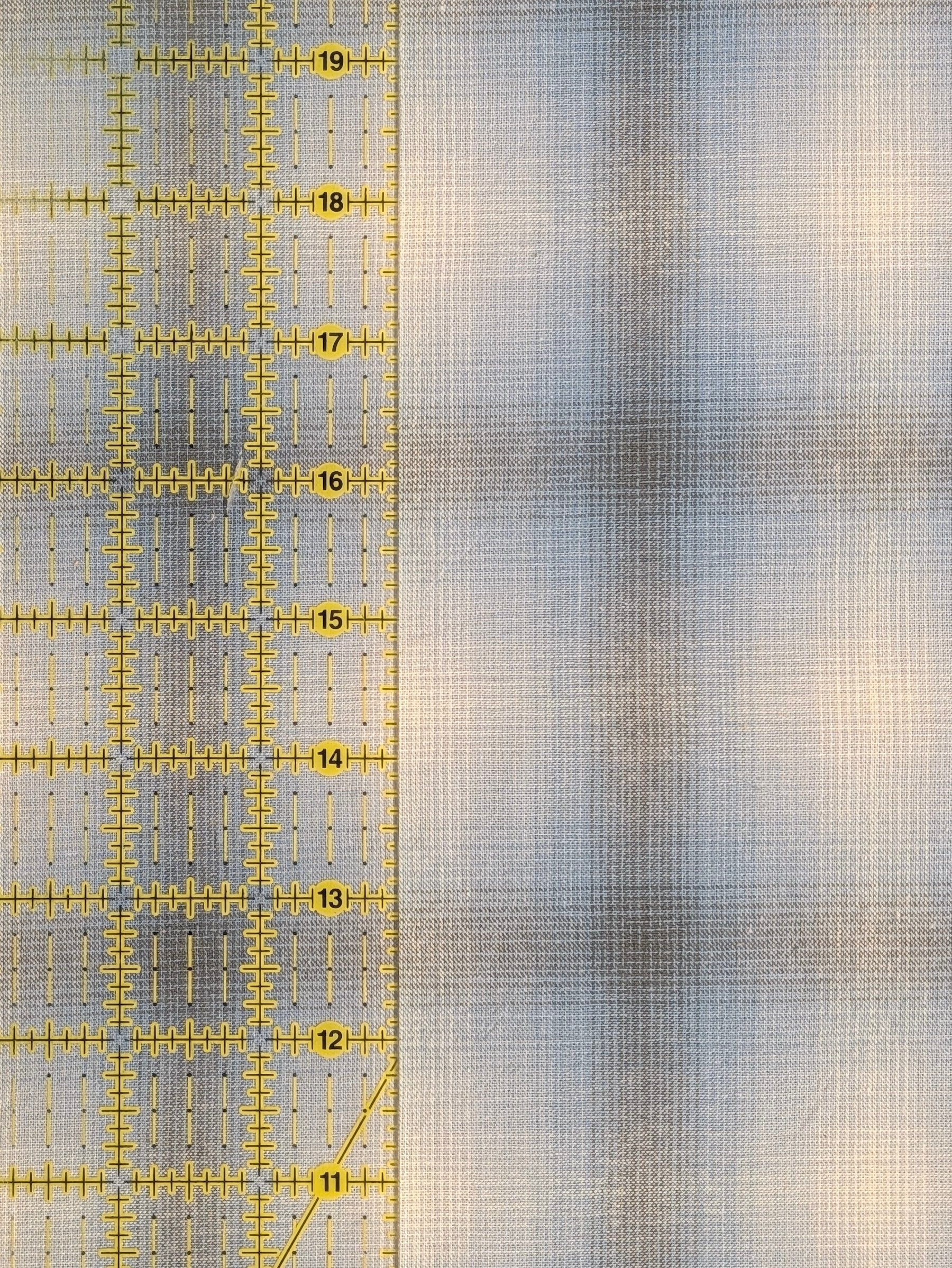 Handworks - Giant Windowpane Plaid Yarn Dyed Cotton Fabric - Blue