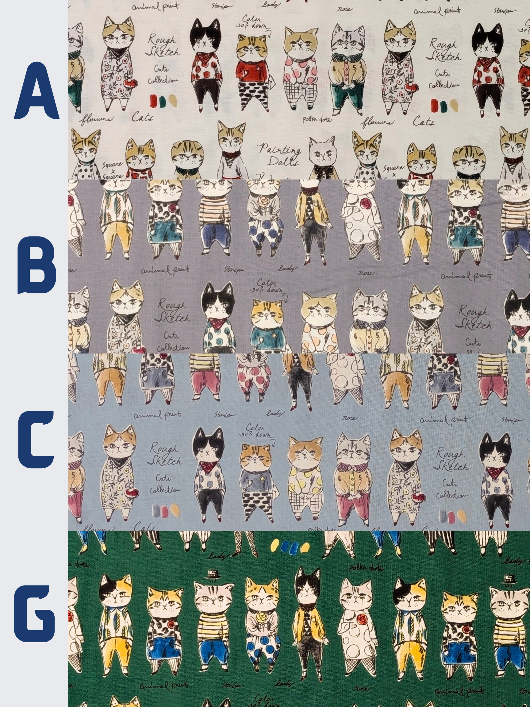 Yuwa - Concept Cats Cotton Shirting Fabric - Green