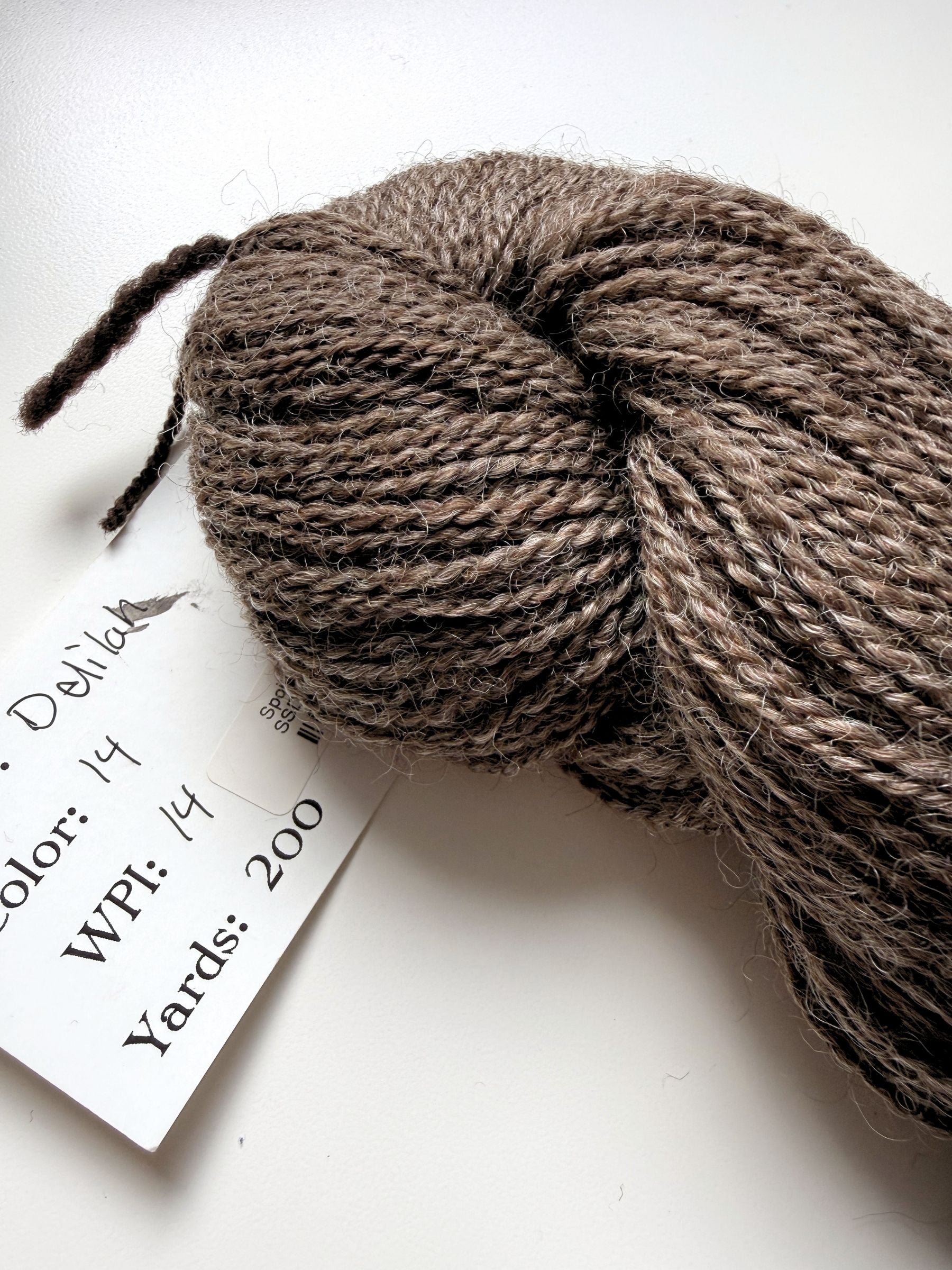 Spoiled Sheep - Romney Wool Yarn 200yd - Delilah #14 Ash Brown