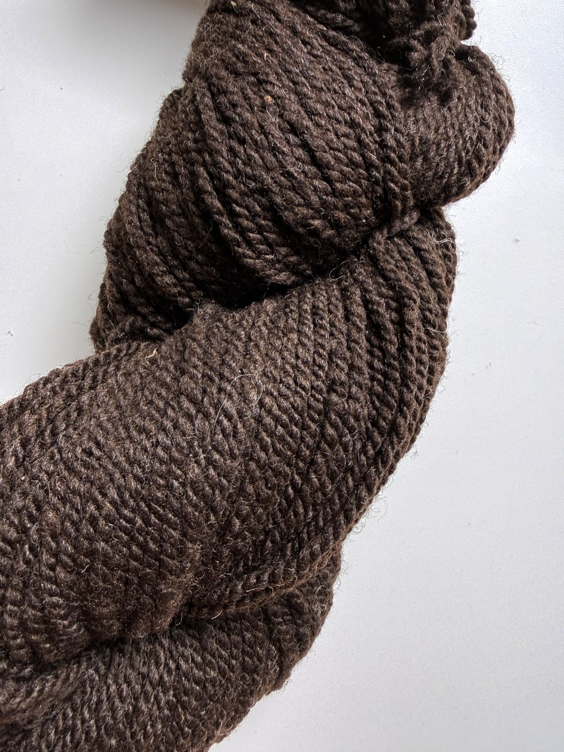 Spoiled Sheep - Corriedale Wool Yarn 200yd - Eiryn #16 Cocoa Brown