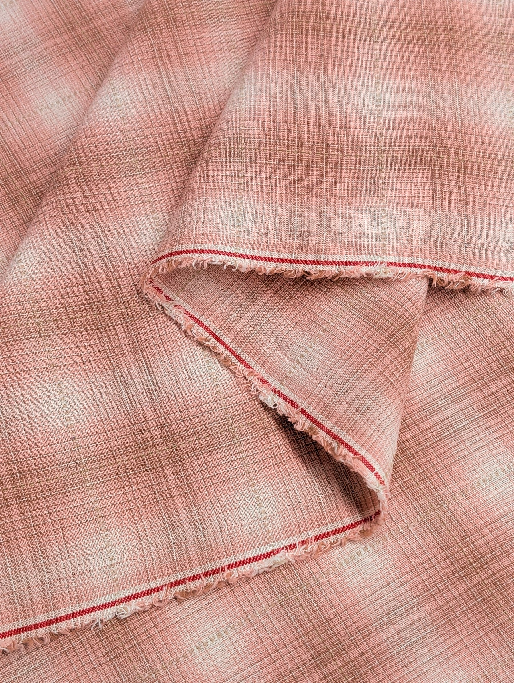 Handworks - Ombre Glen Plaid Yarn Dyed Cotton Fabric - Pink
