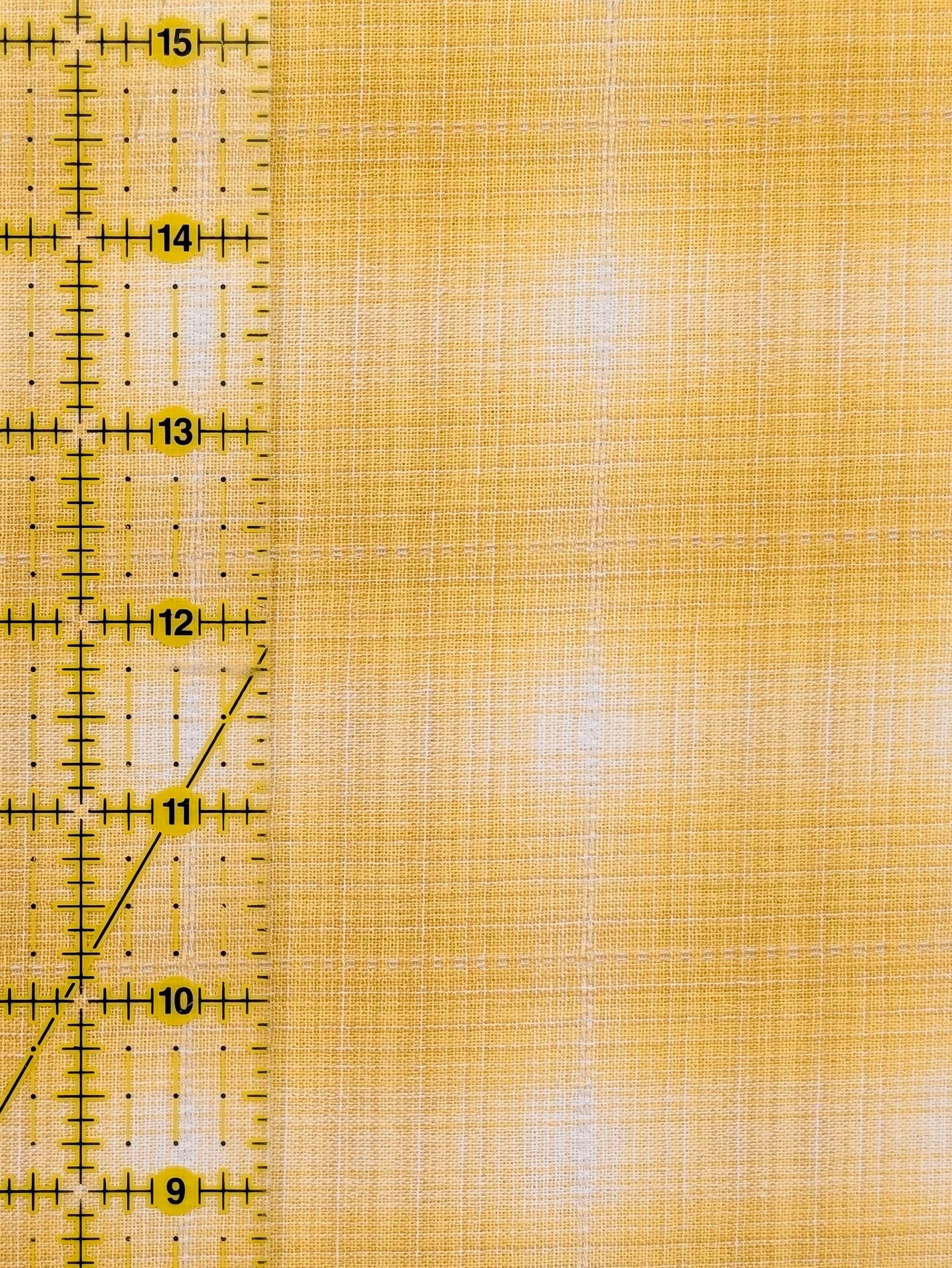 Handworks - Ombre Glen Plaid Yarn Dyed Cotton Fabric - Yellow