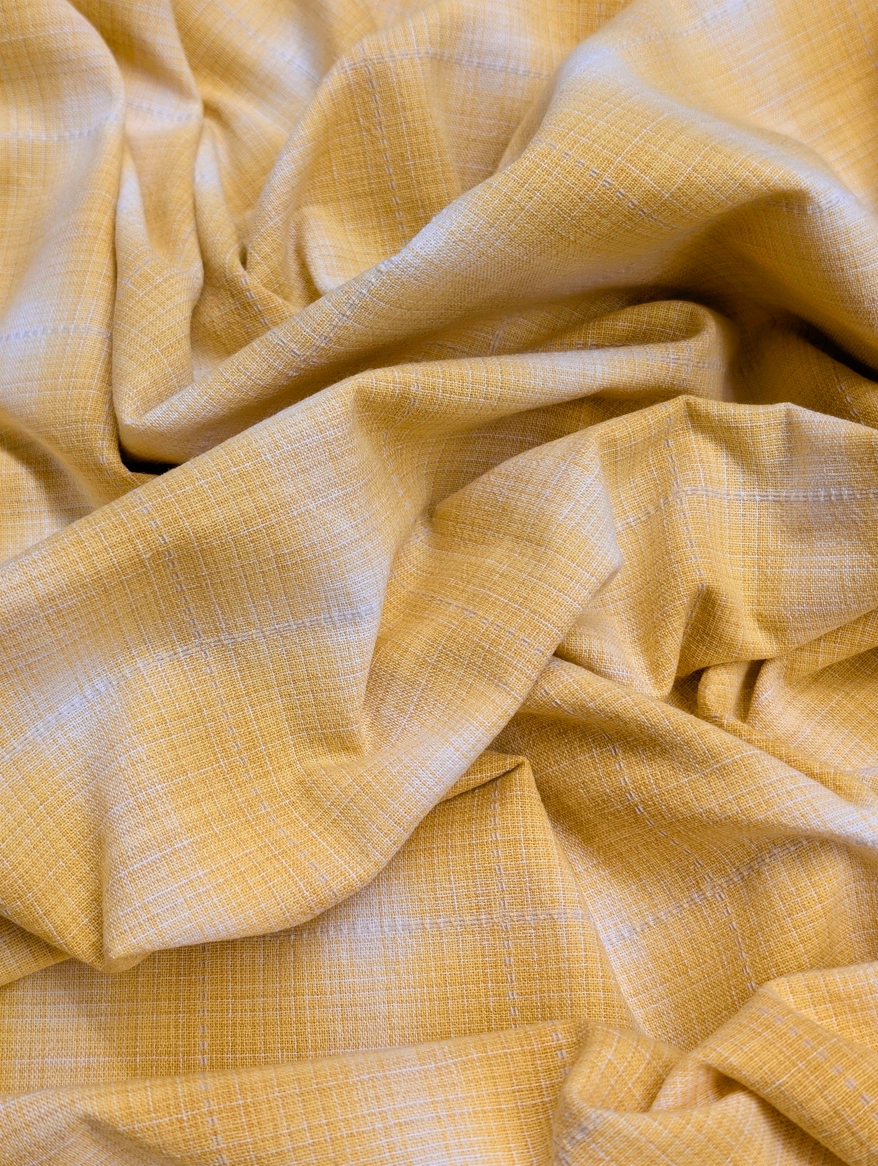 Handworks - Ombre Glen Plaid Yarn Dyed Cotton Fabric - Yellow