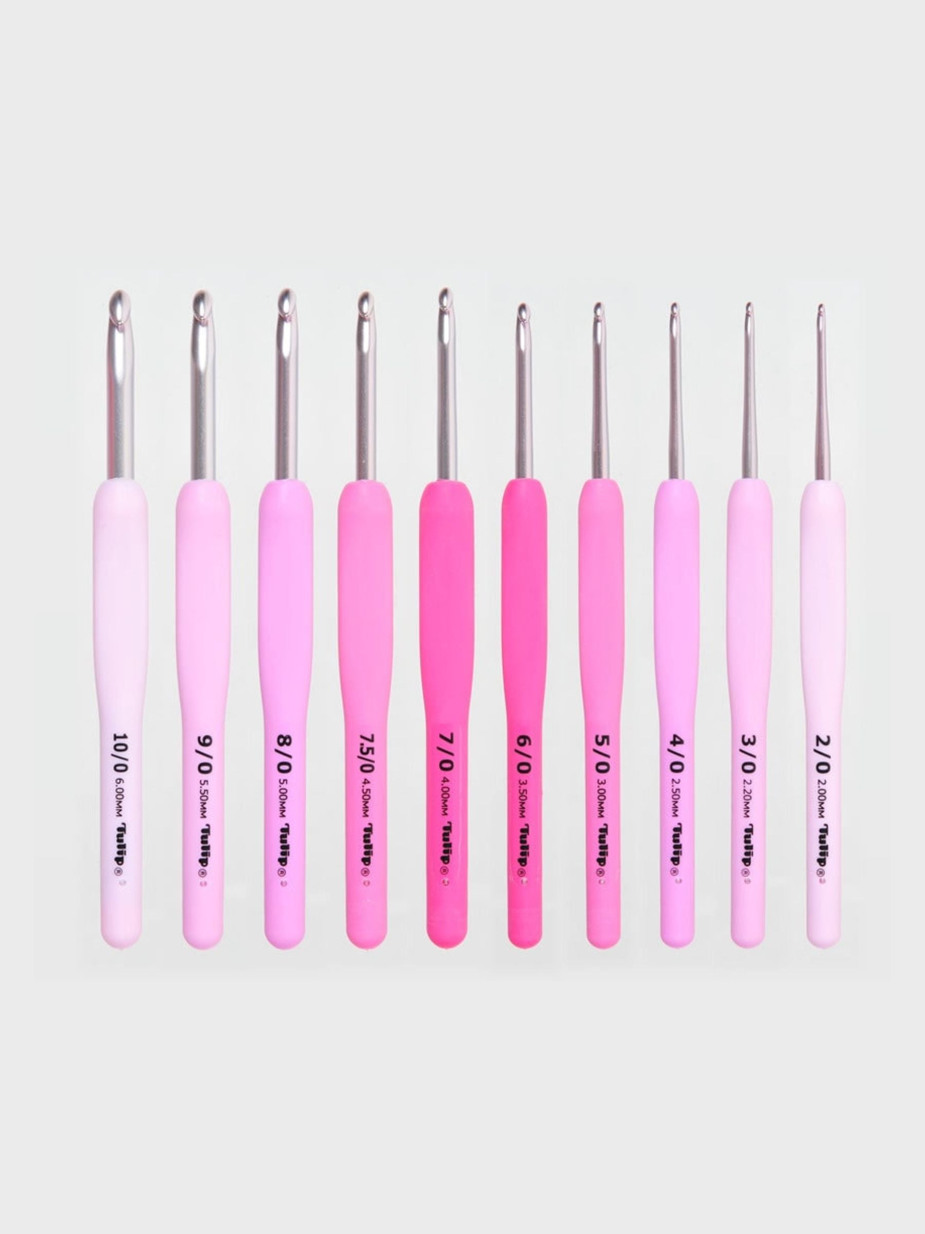 Tulip - "Etimo" Rose Crochet Hook with Cushion Grip Singles Various Sizes - Large