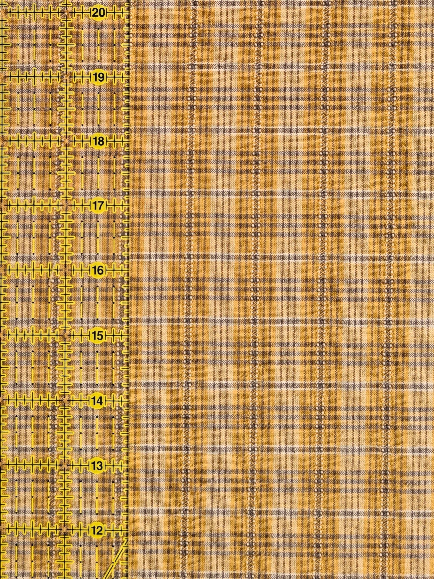 Textile Pantry - Check Plaid Yarn Dyed Cotton Fabric - Yellow