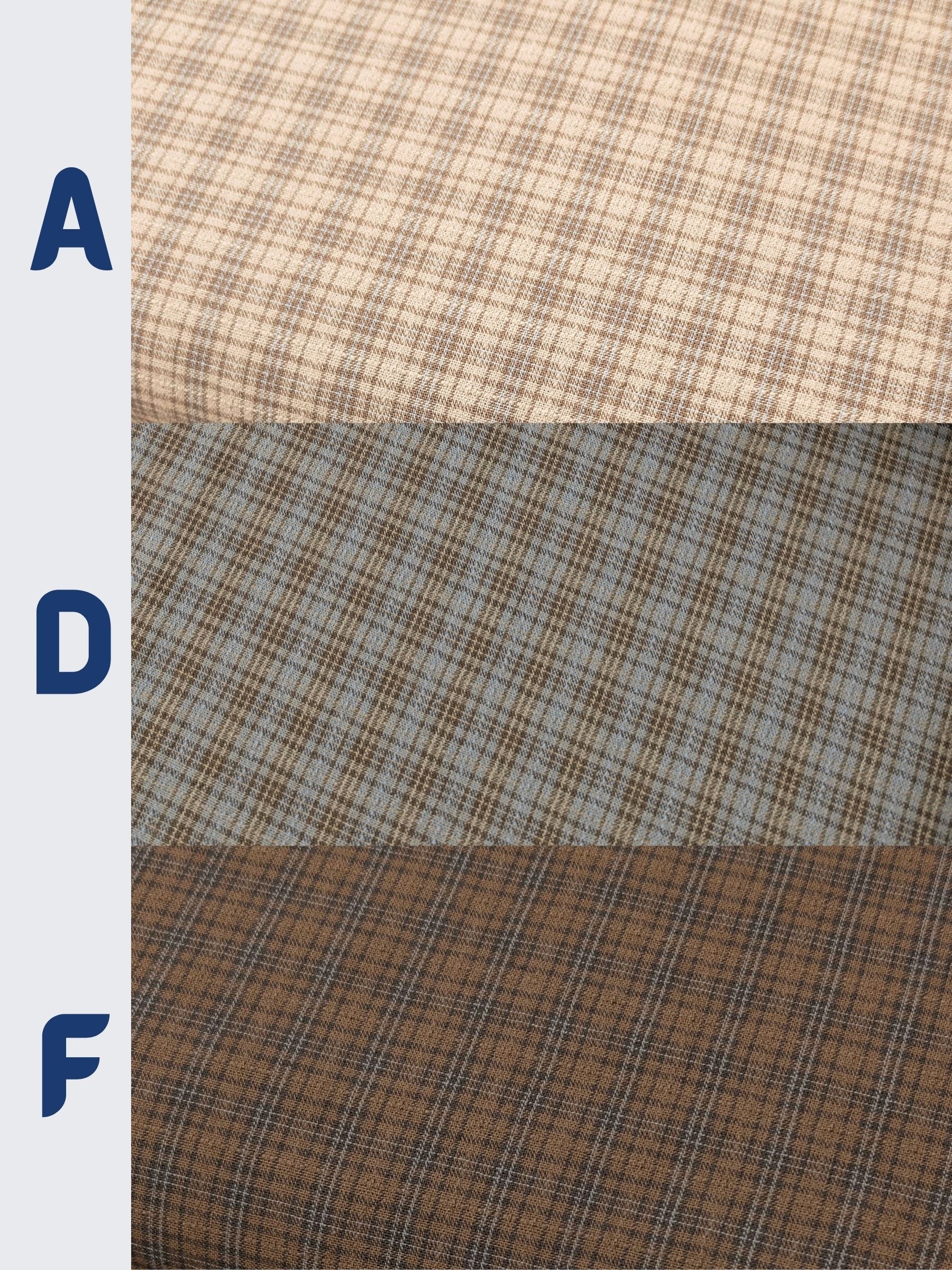 Textile Pantry - Check Plaid Yarn Dyed Cotton Fabric - Beige