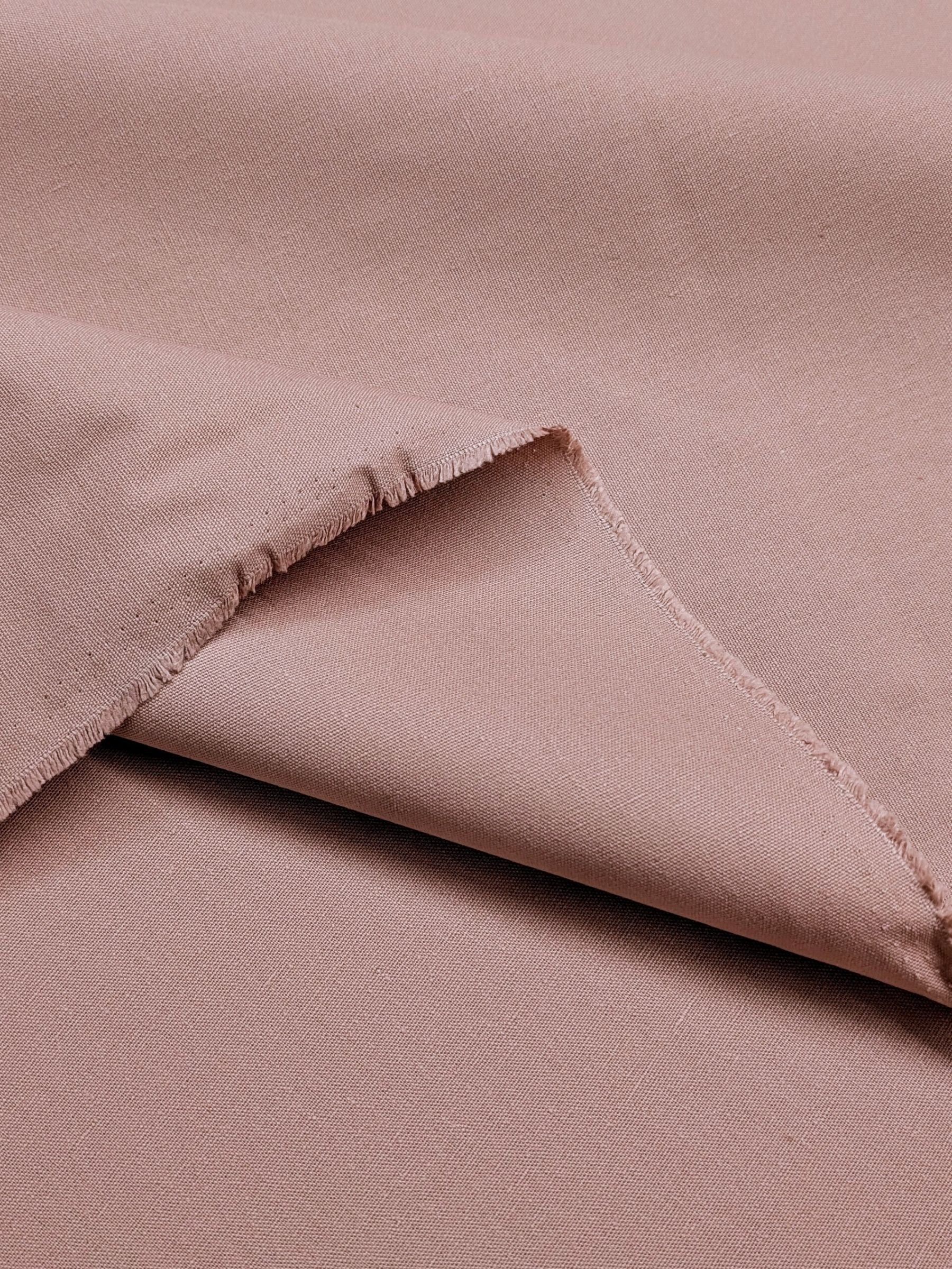 Kokka - Solid Recycled Cotton Canvas Fabric - Dusty Pink