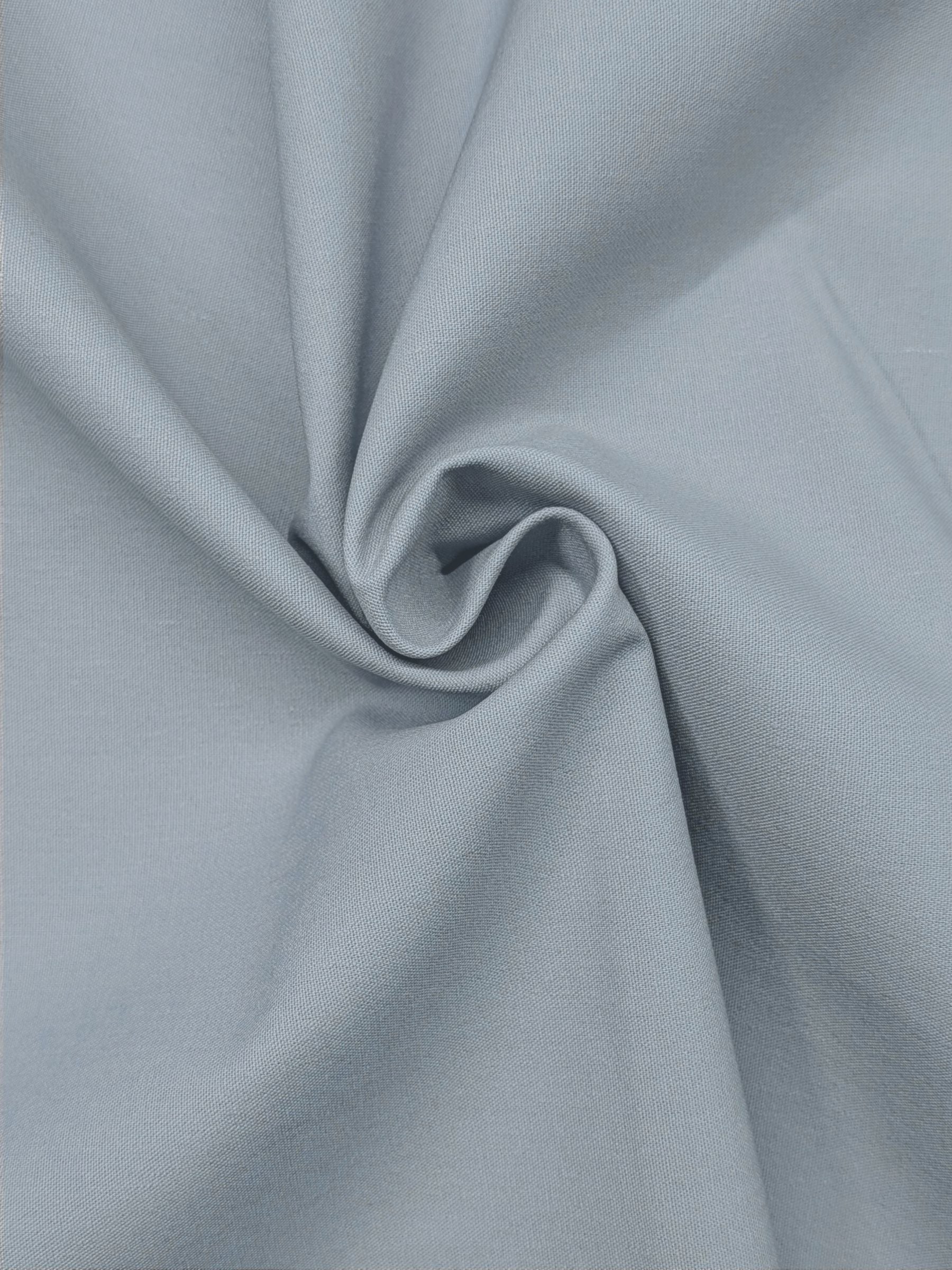Kokka - Solid Recycled Cotton Canvas Fabric - Baby Blue