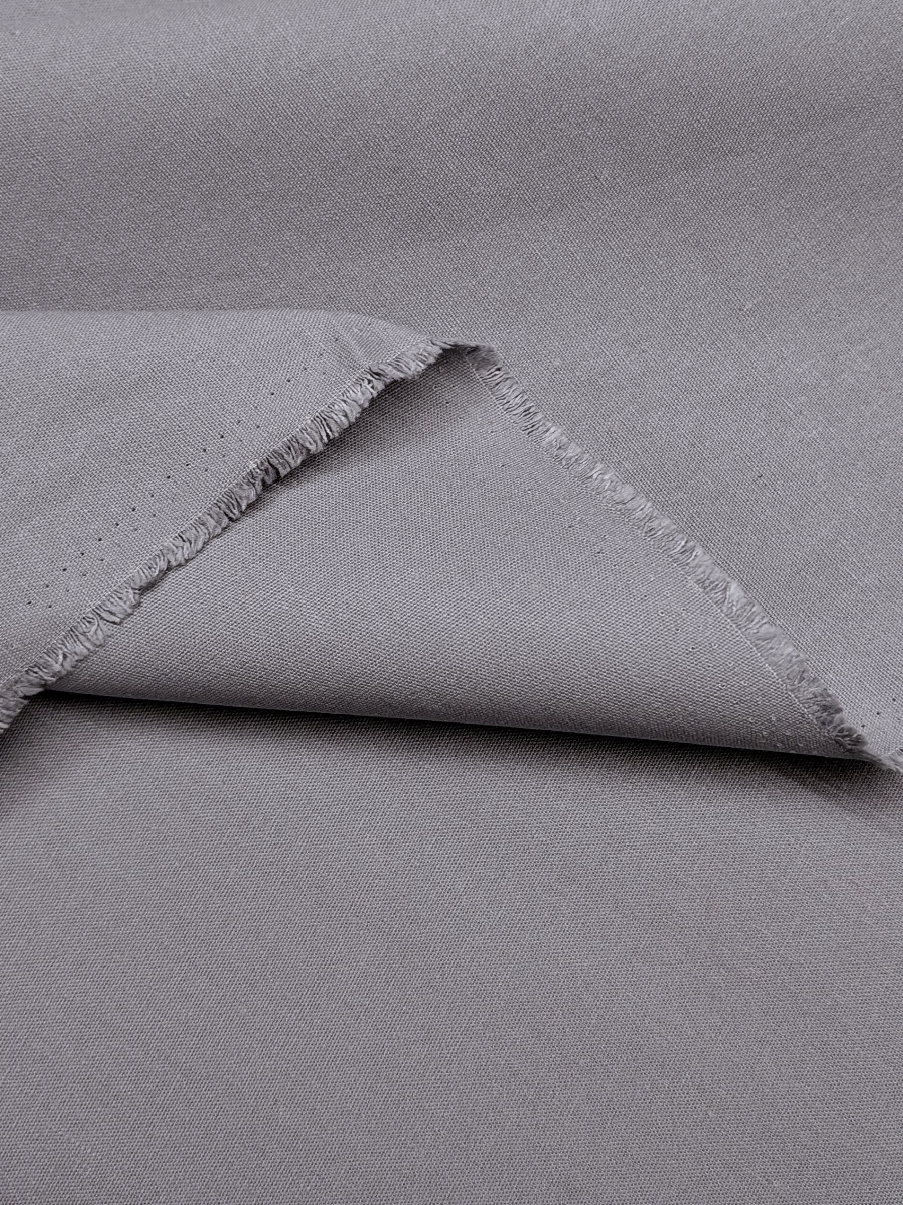Kokka - Solid Recycled Cotton Canvas Fabric - Fog