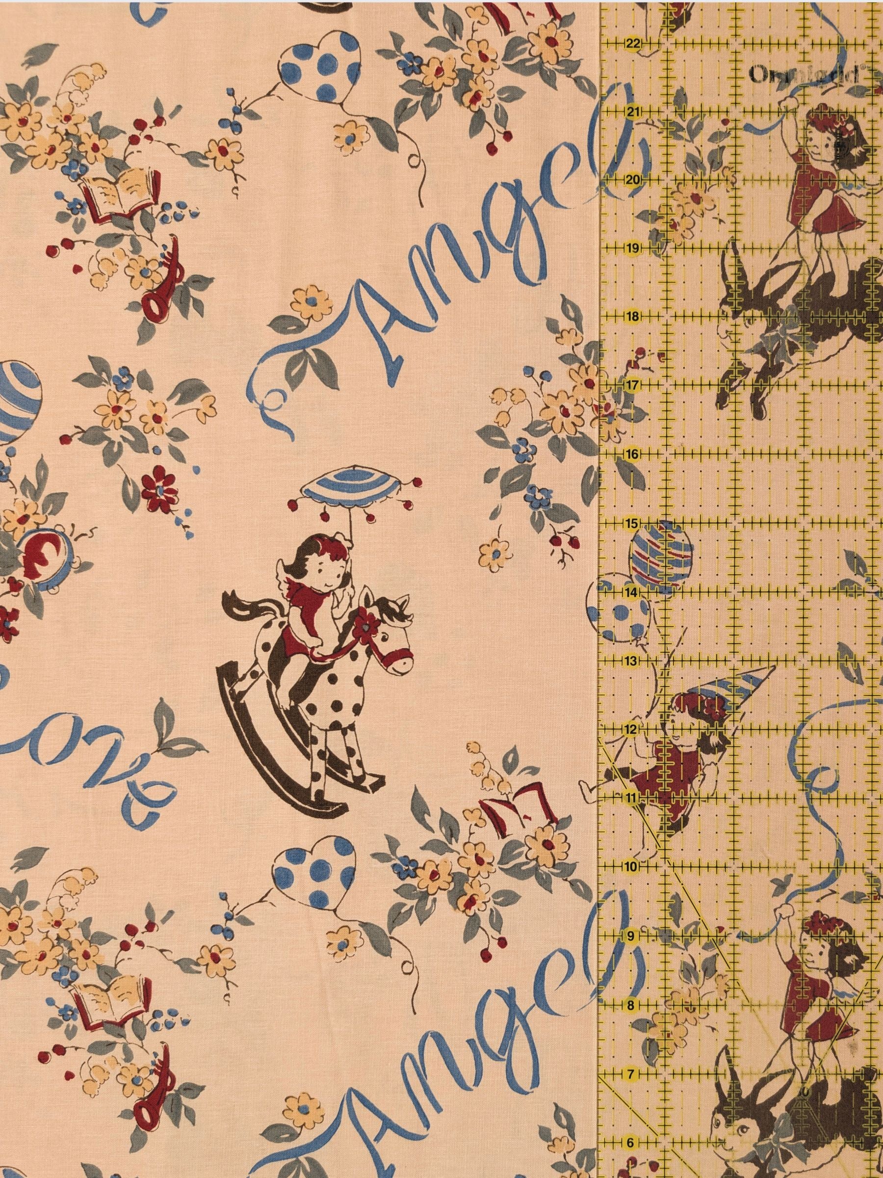 Yuwa - Angel Love Cotton Sheeting Fabric - Tan
