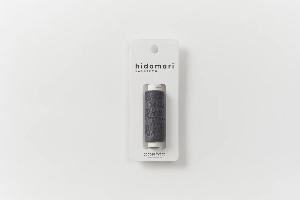 Lecien Cosmo - "Hidamari" Cotton Sashiko Thread 30m Spool - Squid Ink Pasta