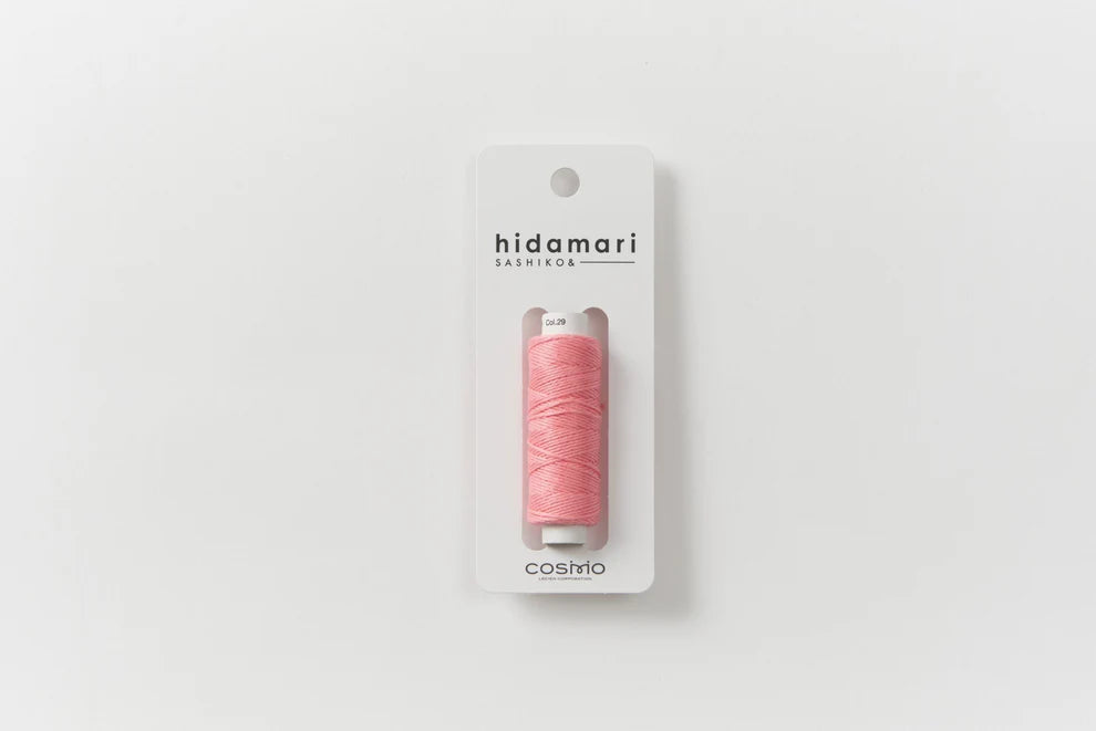 Lecien Cosmo - "Hidamari" Cotton Sashiko Thread 30m Spool - Coral Reef