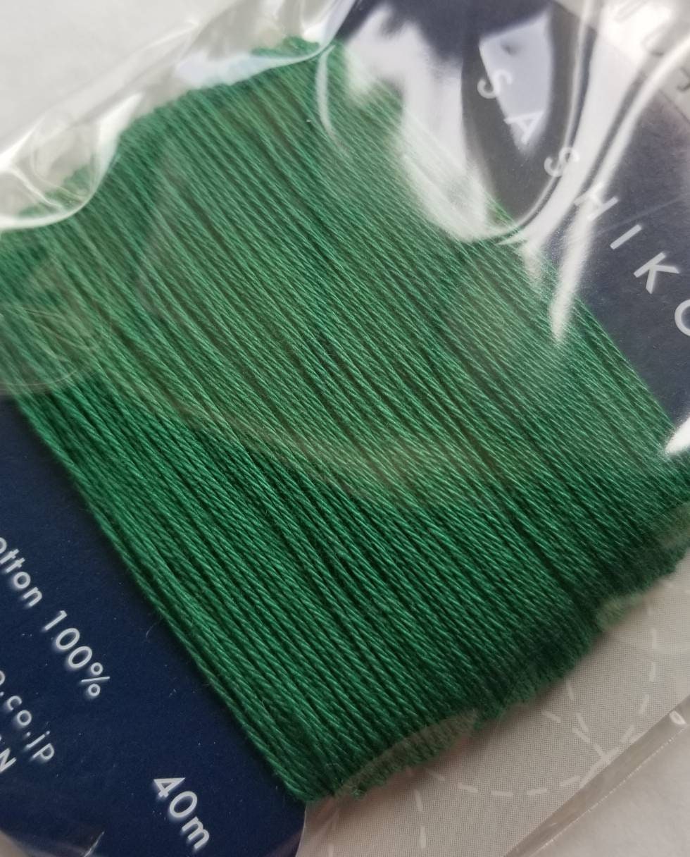 Daruma - Cotton Sashiko Thread 40m Card 20/4 - #208 Forest Green