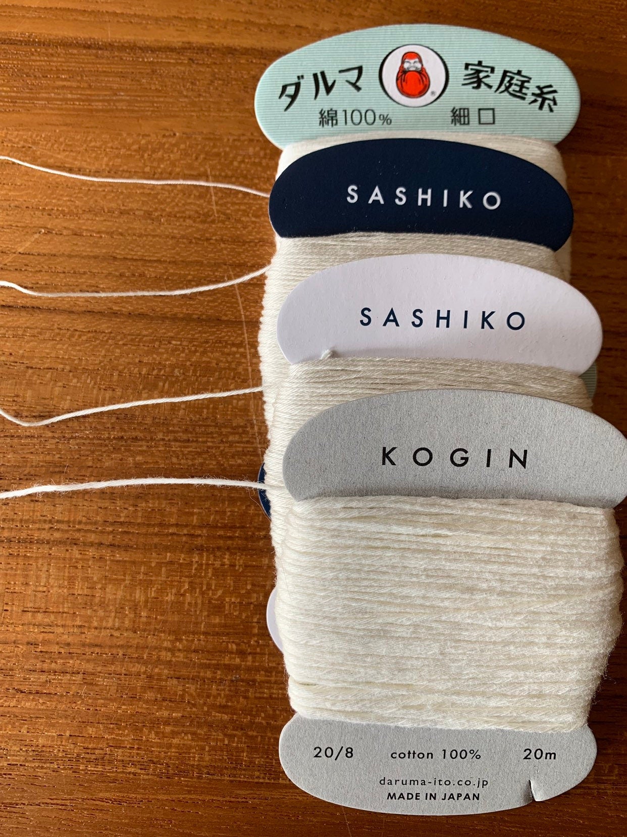 Daruma - Cotton Kogin Thread 20m Card 20/8 - #1 White