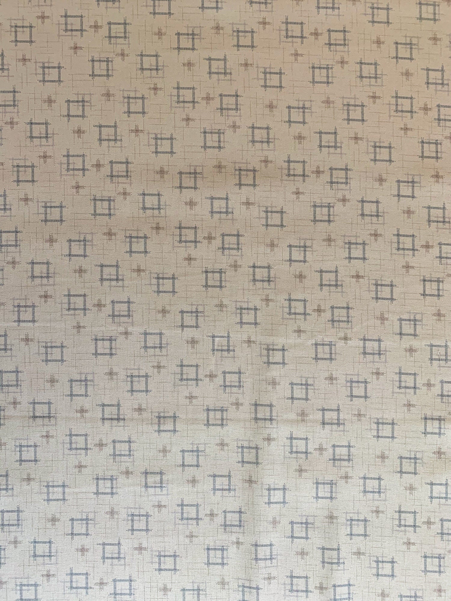 Sevenberry printed ikat kasuri well hashtag Japanese cotton fabric 88229-1-1 beige