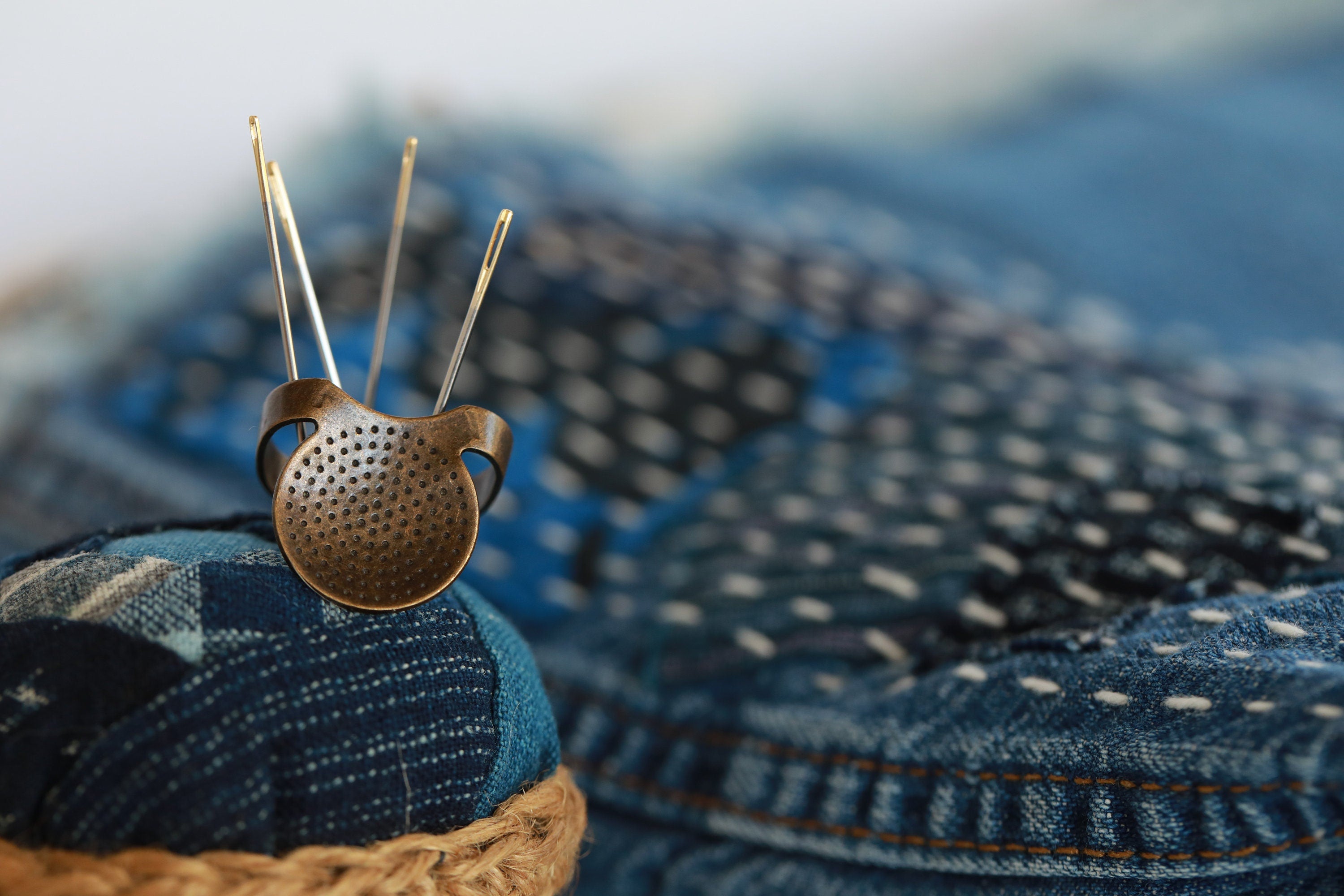 Little House - Sashiko Palm Ring Thimble