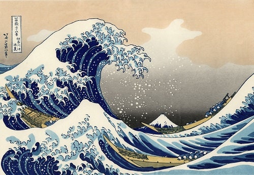 Olympus - Hokusai Collection "Great Wave Off Kanagawa" Sashiko Sampler Kit - White
