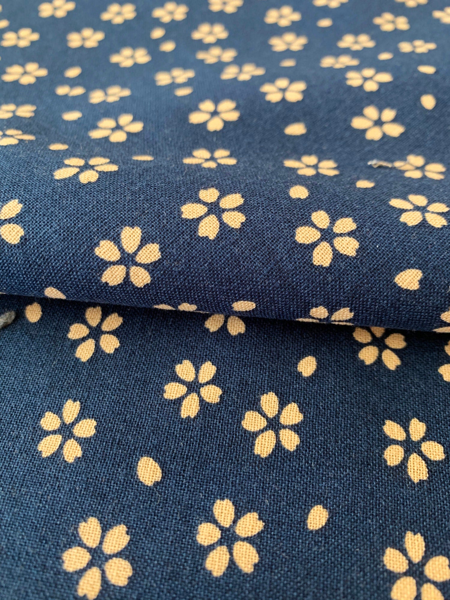 Medium Cherry Blossom Sakura Sevenberry Japanese cotton fabric 88220-5-3 medium blue