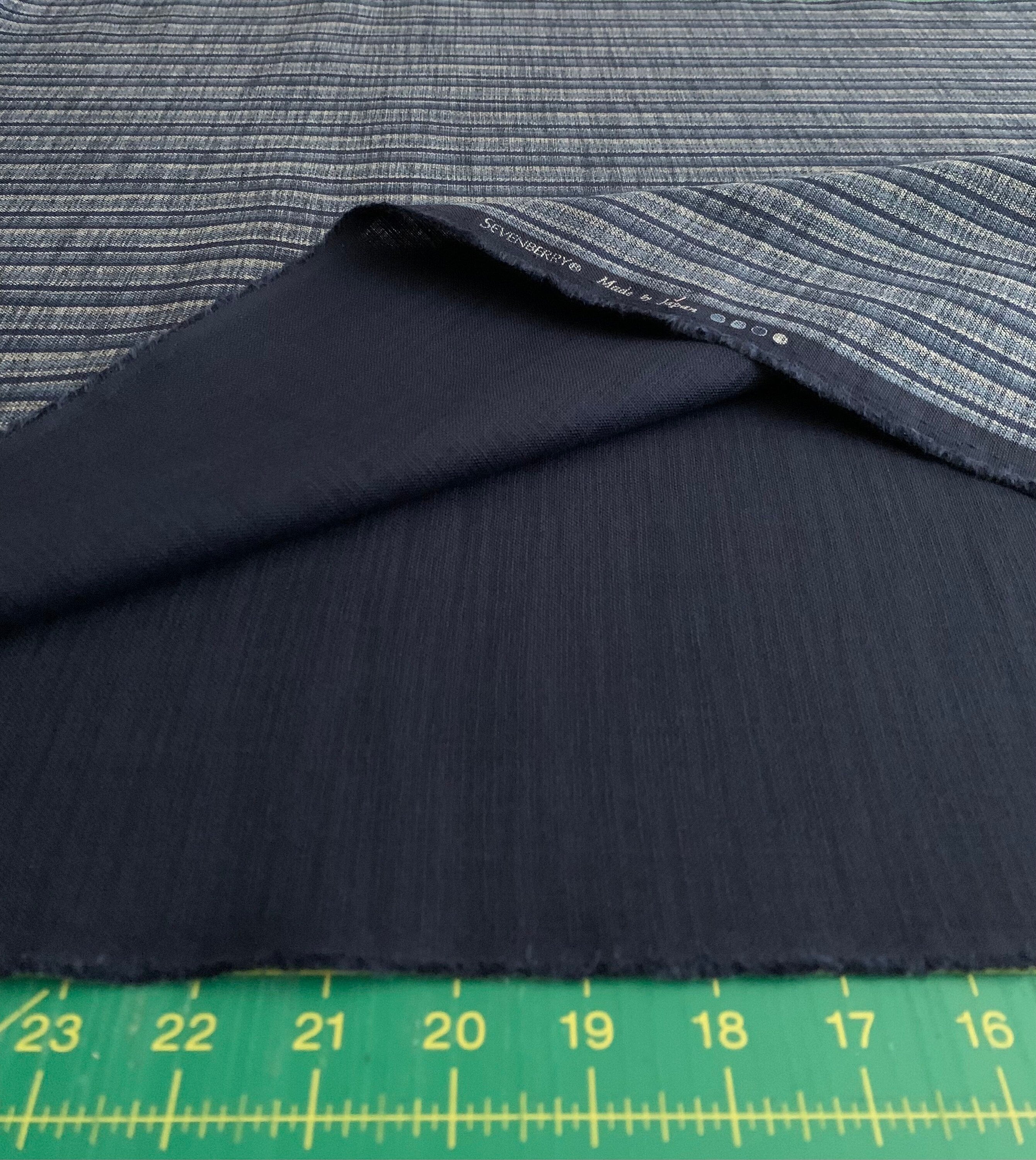 Rustic Stripe Sevenberry Japanese cotton fabric 850327-1-1 blue