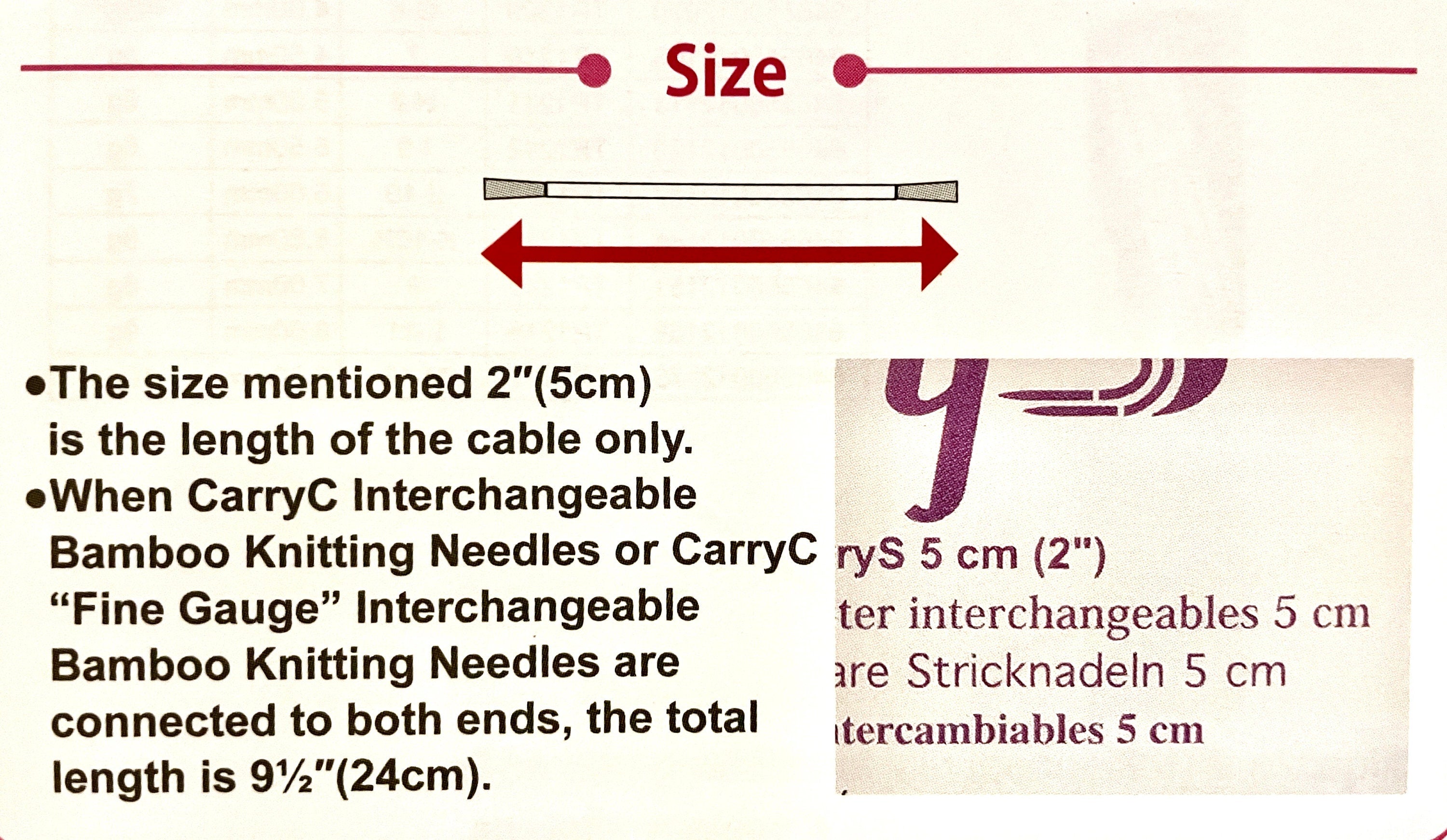 Tulip - CarryS Cables for Interchangeable Knitting Needle Set - Bamboo