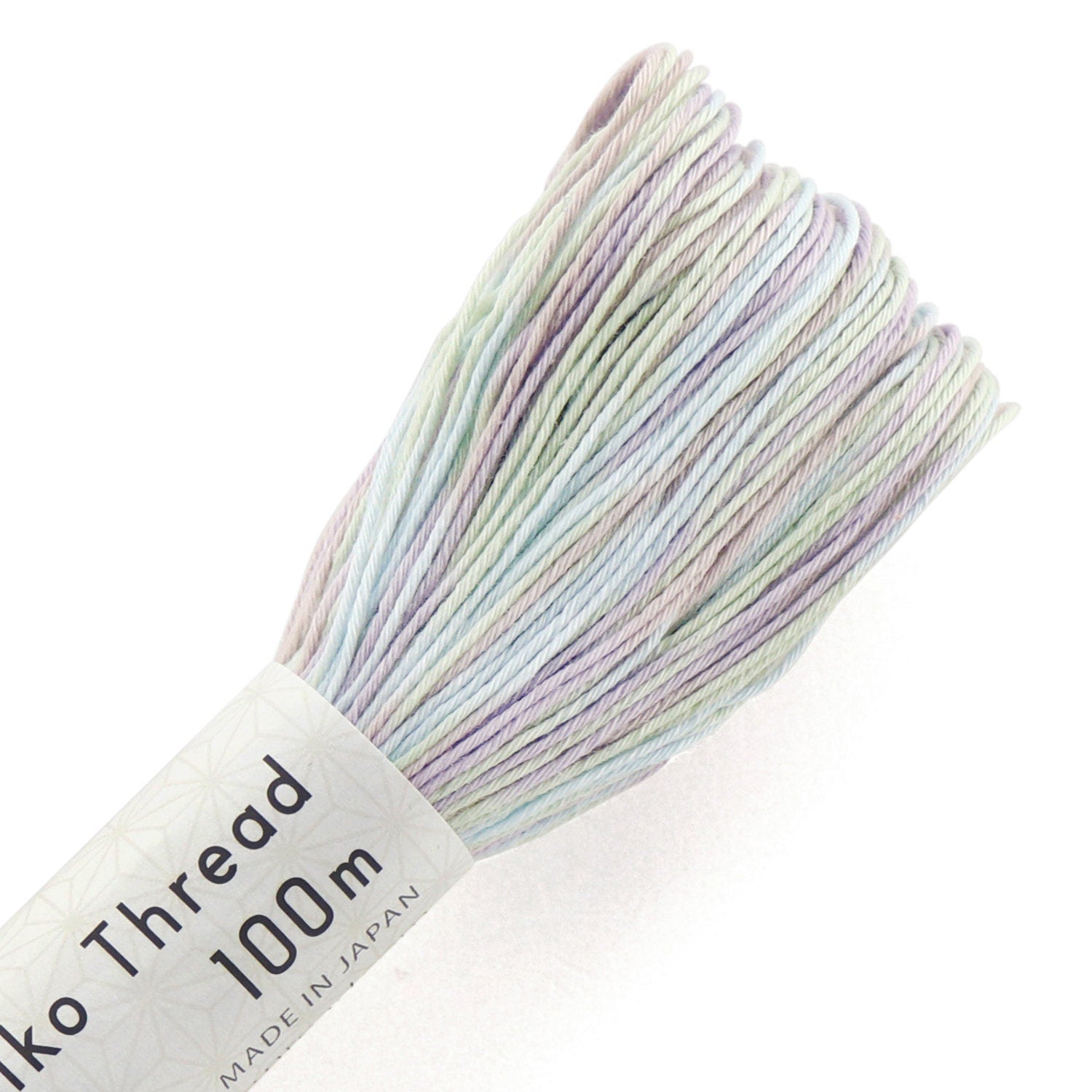 Olympus - Cotton Sashiko Thread 100m Skein - Color #195 Mixed Pastel Blue Variegated