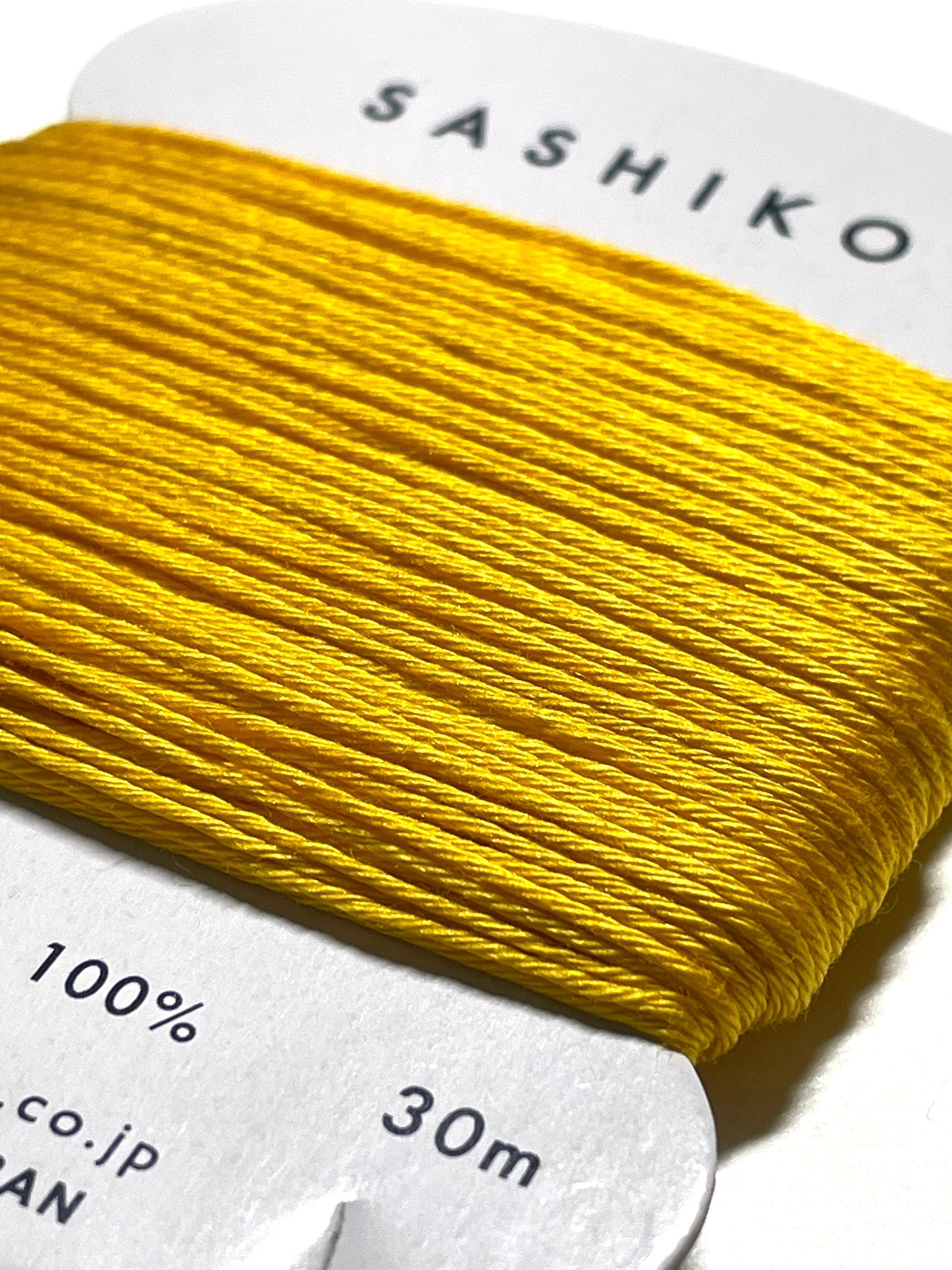 Daruma - Cotton Sashiko Thread 30m Card 20/6 - #204 Sunflower Yellow