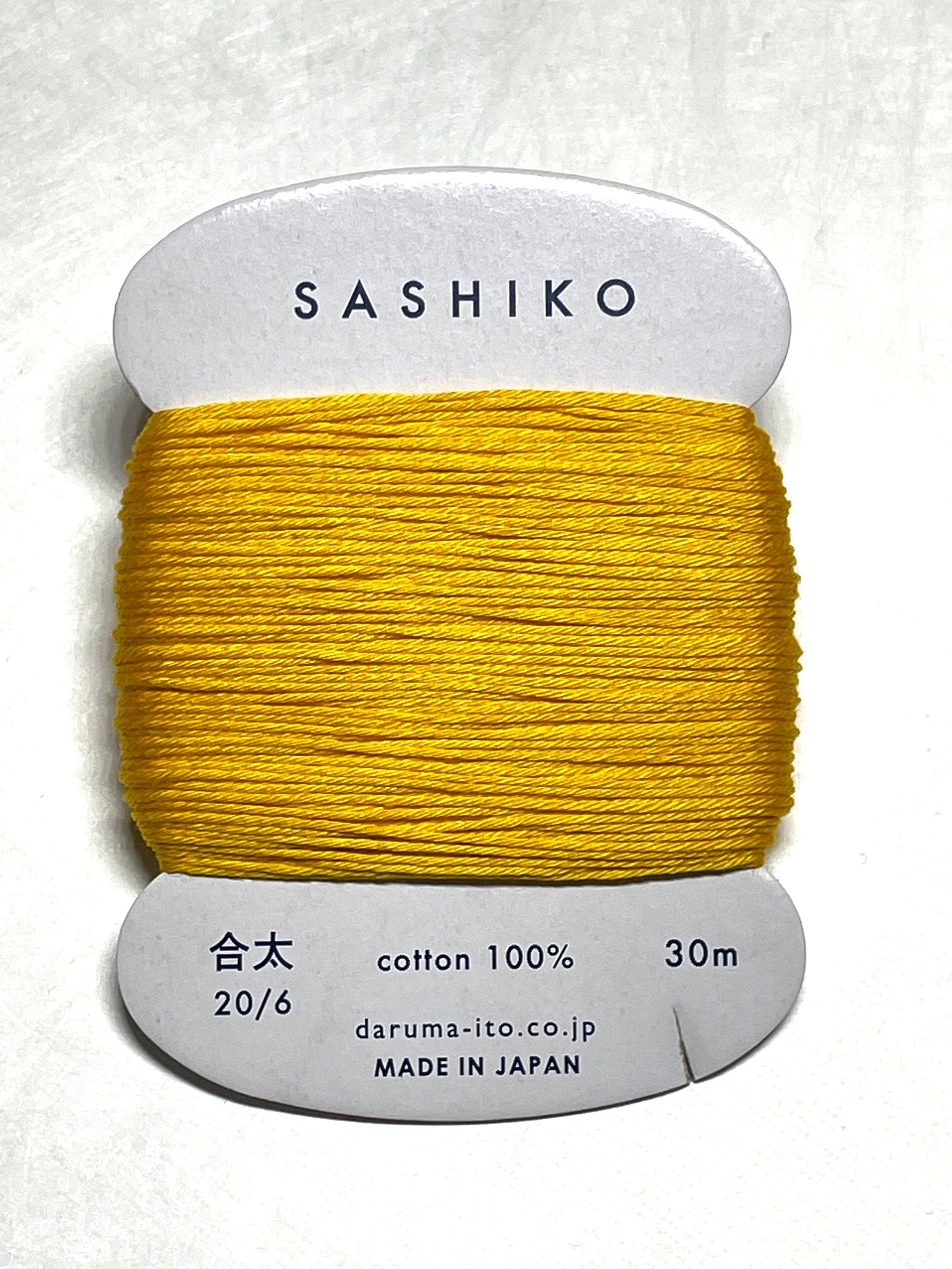 Daruma - Cotton Sashiko Thread 30m Card 20/6 - #204 Sunflower Yellow