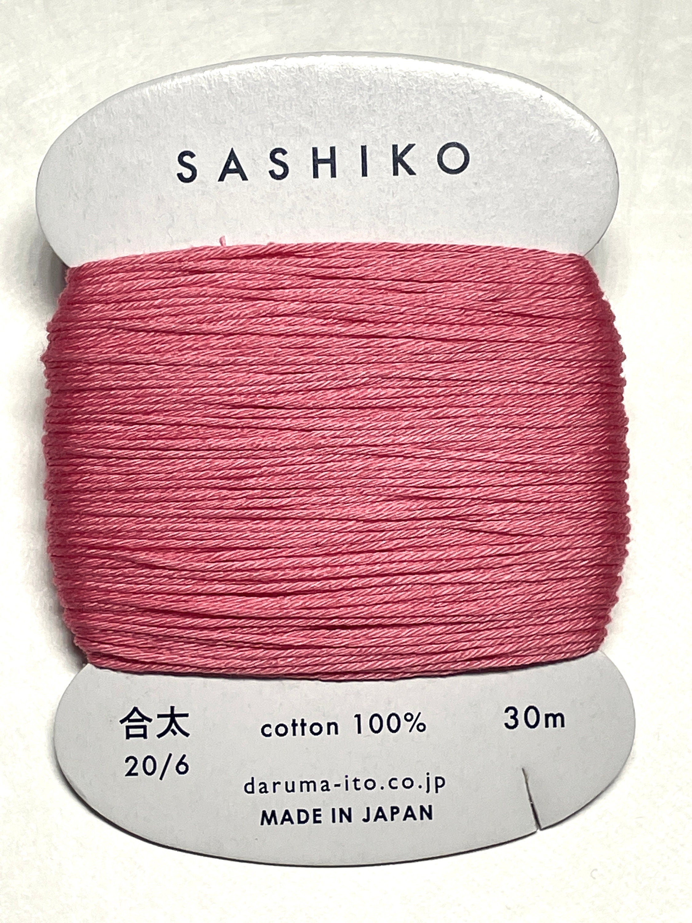 Daruma - Cotton Sashiko Thread 30m Card 20/6 - #222 Plum Pink