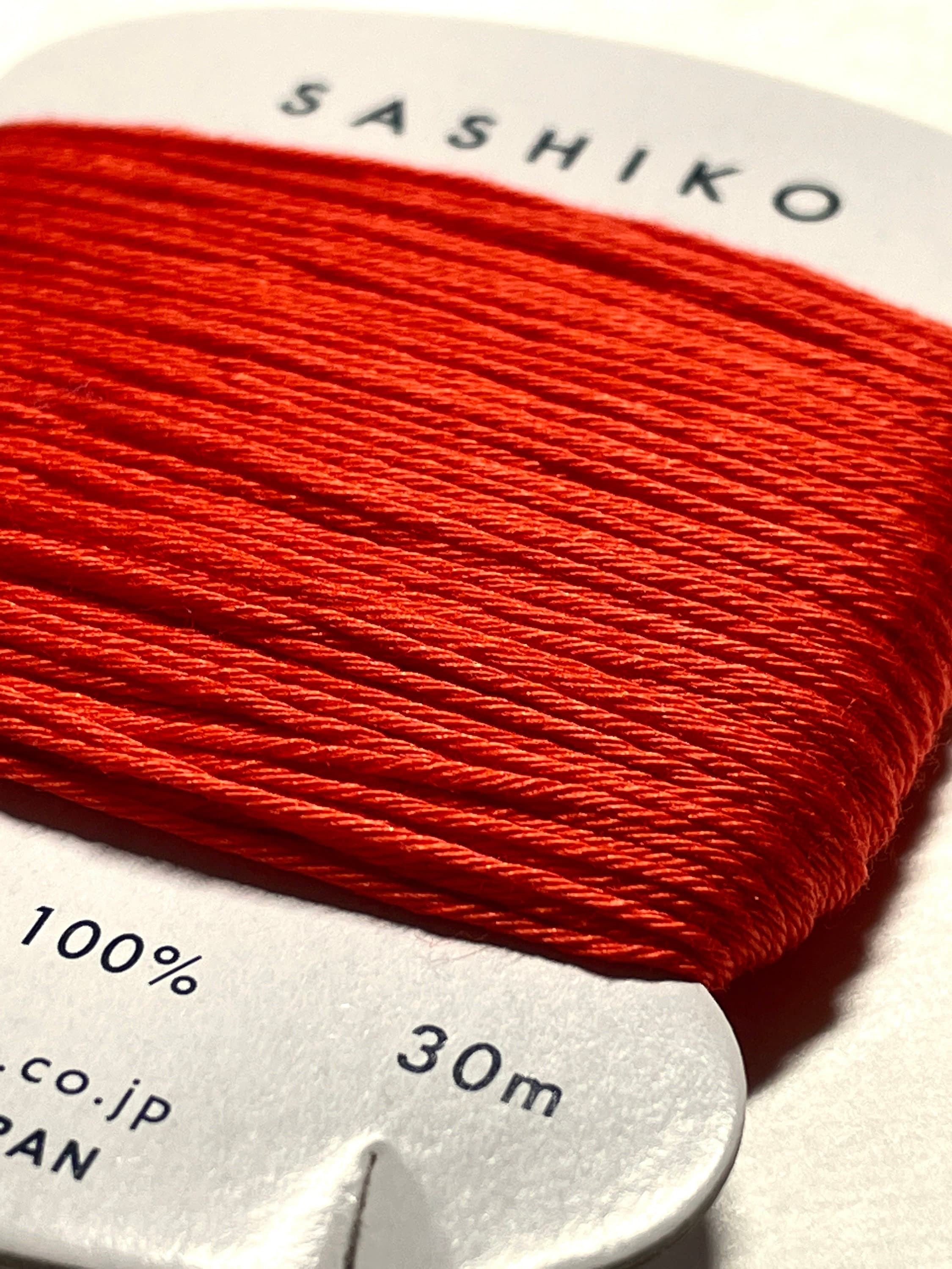 Daruma - Cotton Sashiko Thread 30m Card 20/6 - #212 Vermillion Red