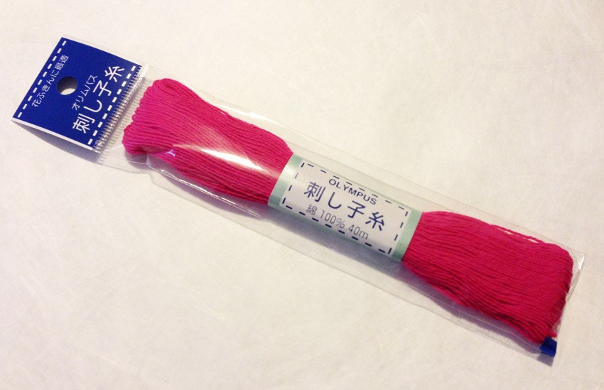 Olympus - Cotton Sashiko Thread 20m Skein - Color #21 Hot Pink