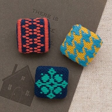 Olympus Japanese Kogin Kit: Square Kurumi Buttons #70